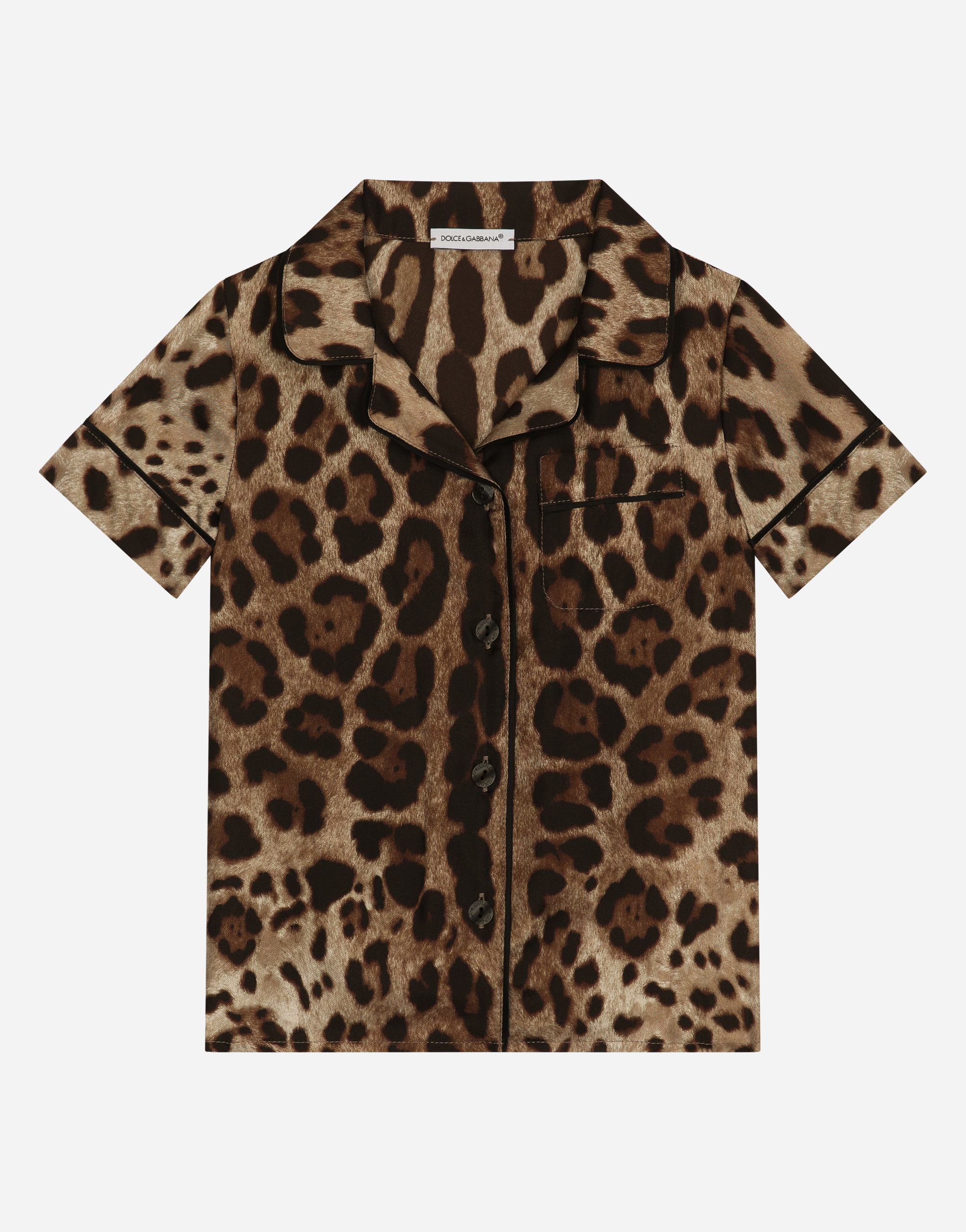 Dolce & Gabbana Leopard-print Twill Shirt In Animal Print