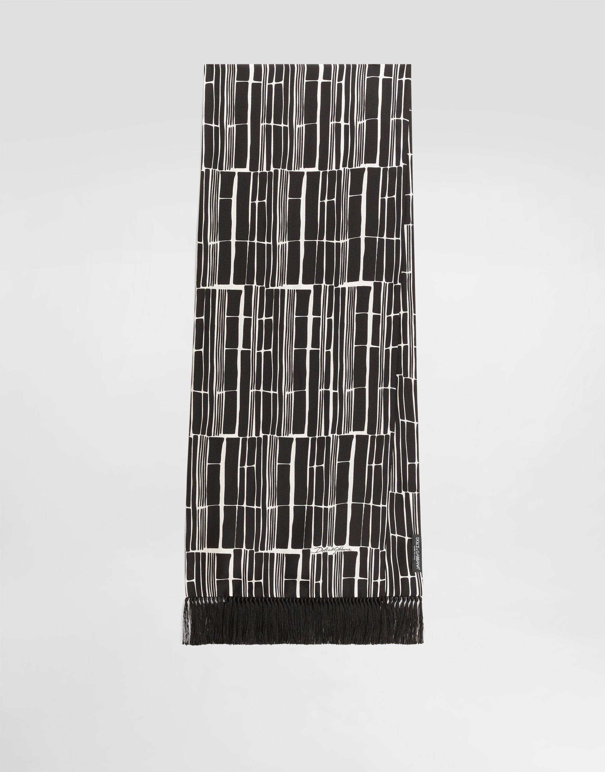 Printed silk scarf in Multicolor for Men | Dolce&Gabbana®