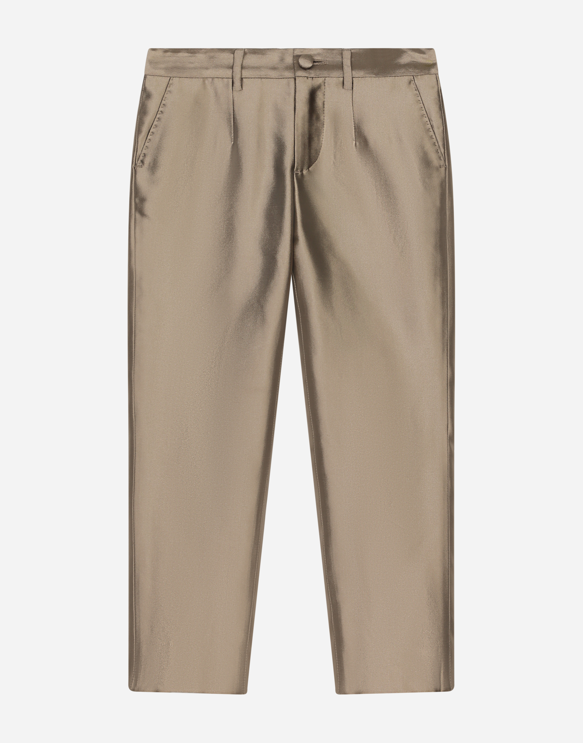 Dolce & Gabbana Classic Mikado Silk Pants In Green