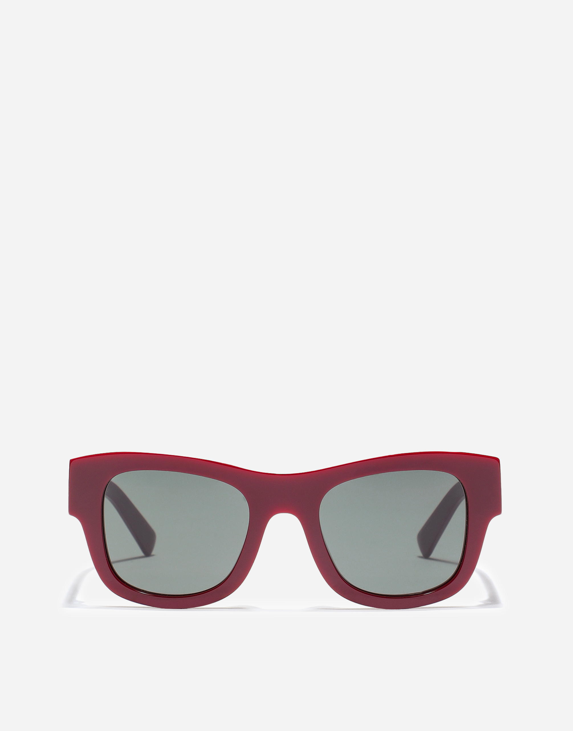 Dolce & Gabbana Logo-plaque Sunglasses In Burgundy
