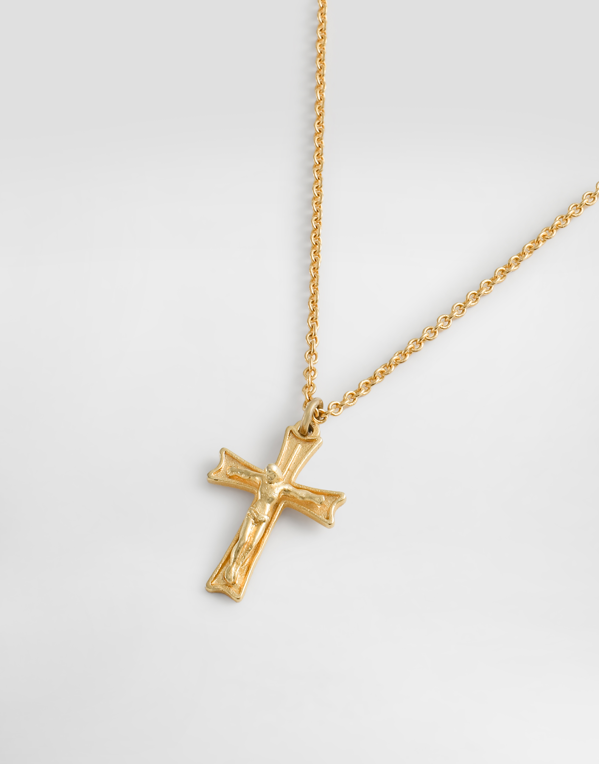 Dolce & Gabbana Metal Necklace With Logo In Gold