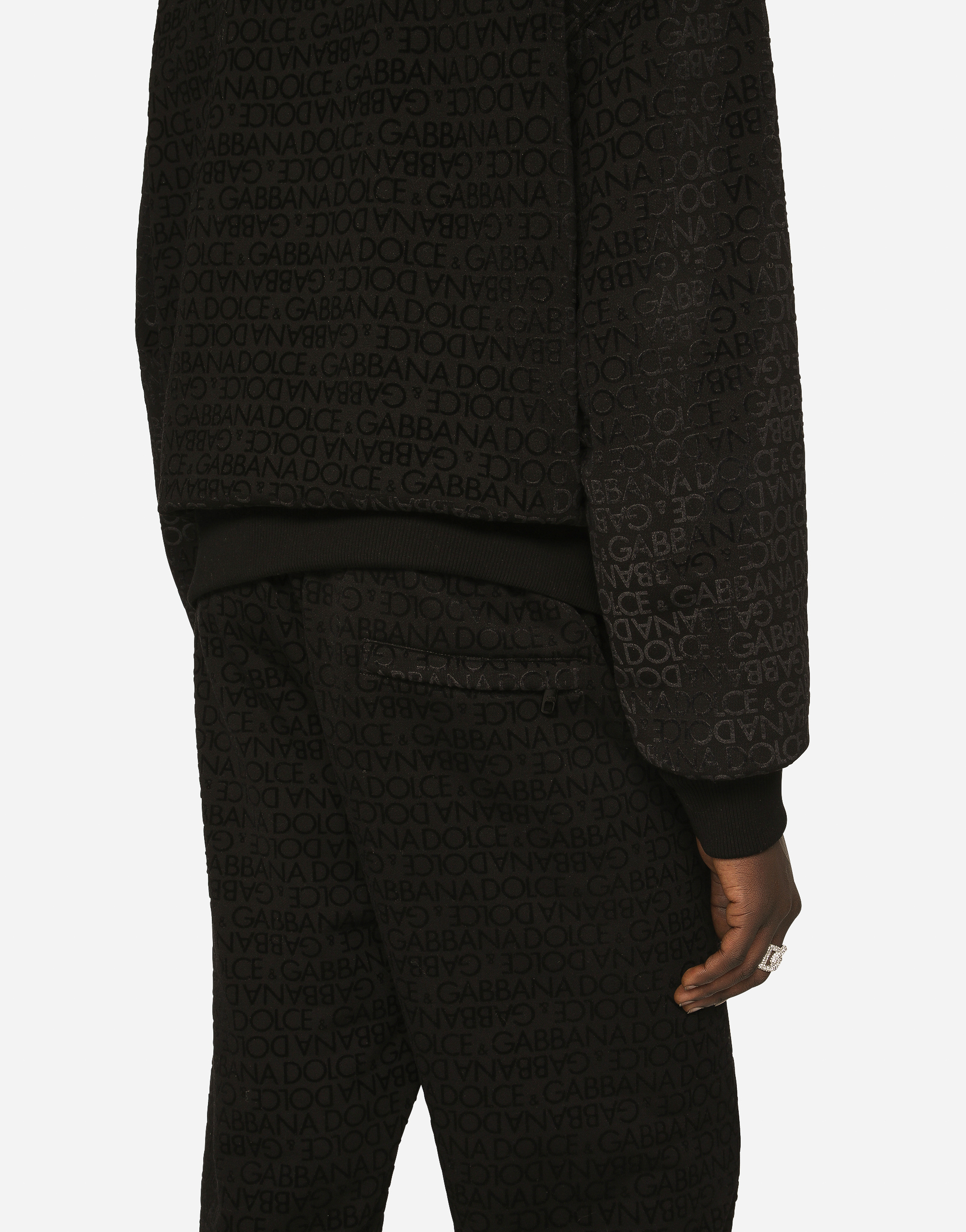 Dolce and gabbana deals tracksuit black and white