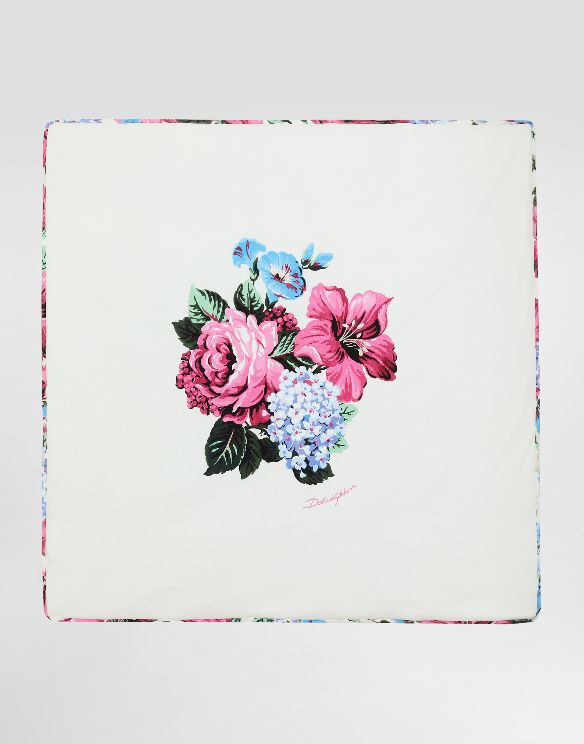 Dolce & Gabbana Interlock Blanket With Print In Multicolor