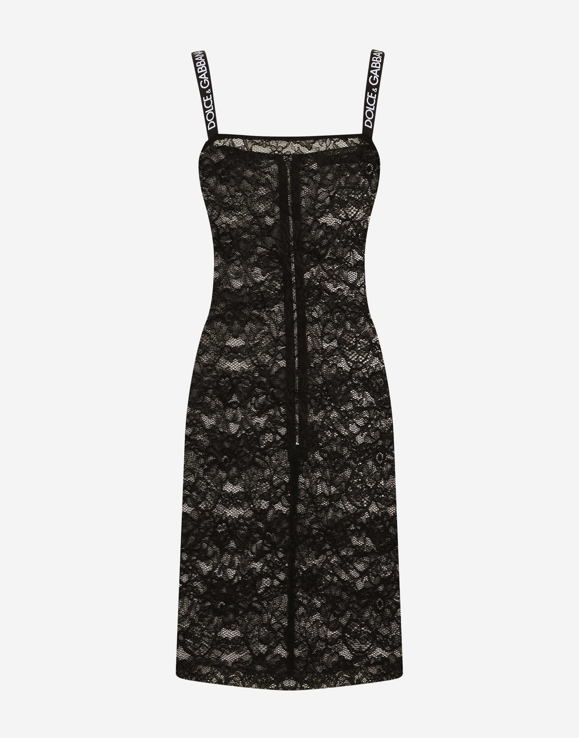 Dolce & Gabbana Short Lace Dress In Black
