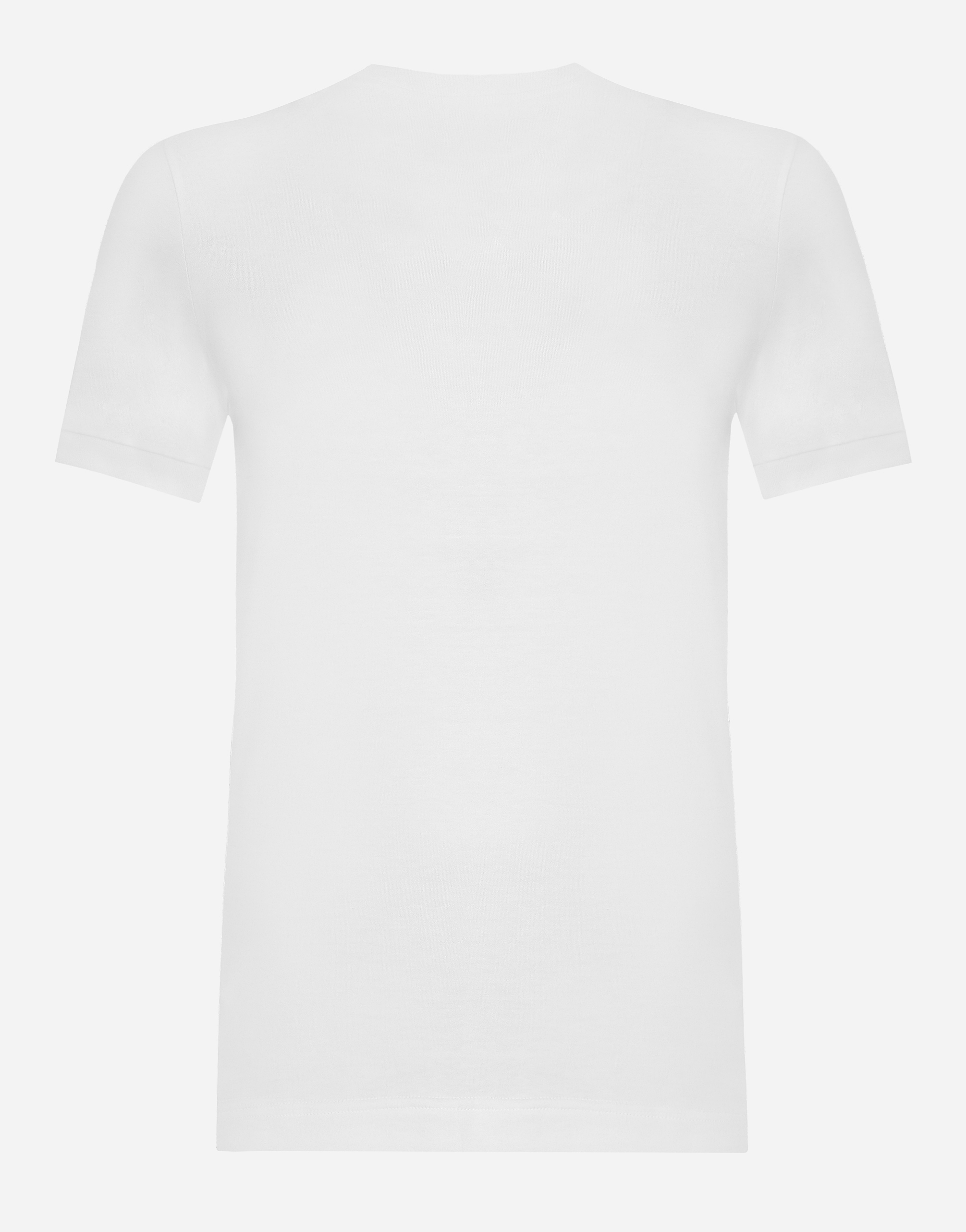  Dolce & Gabbana Baumwoll-t-shirt Mit Logo Dg Crystal - Frau T-shirts Und Sweatshirts Wei� Baumwolle 46 