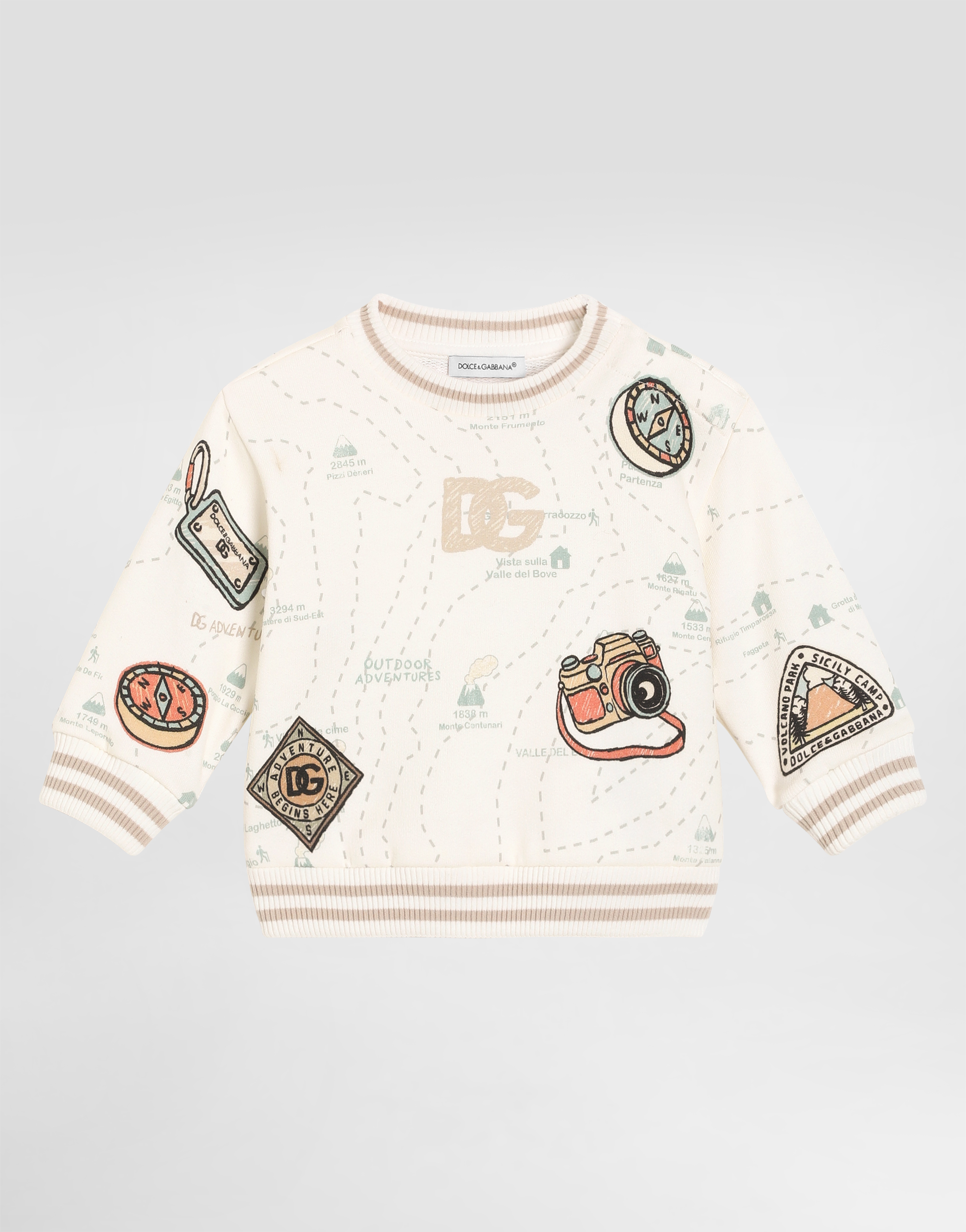 Oversized sweatshirt with map print