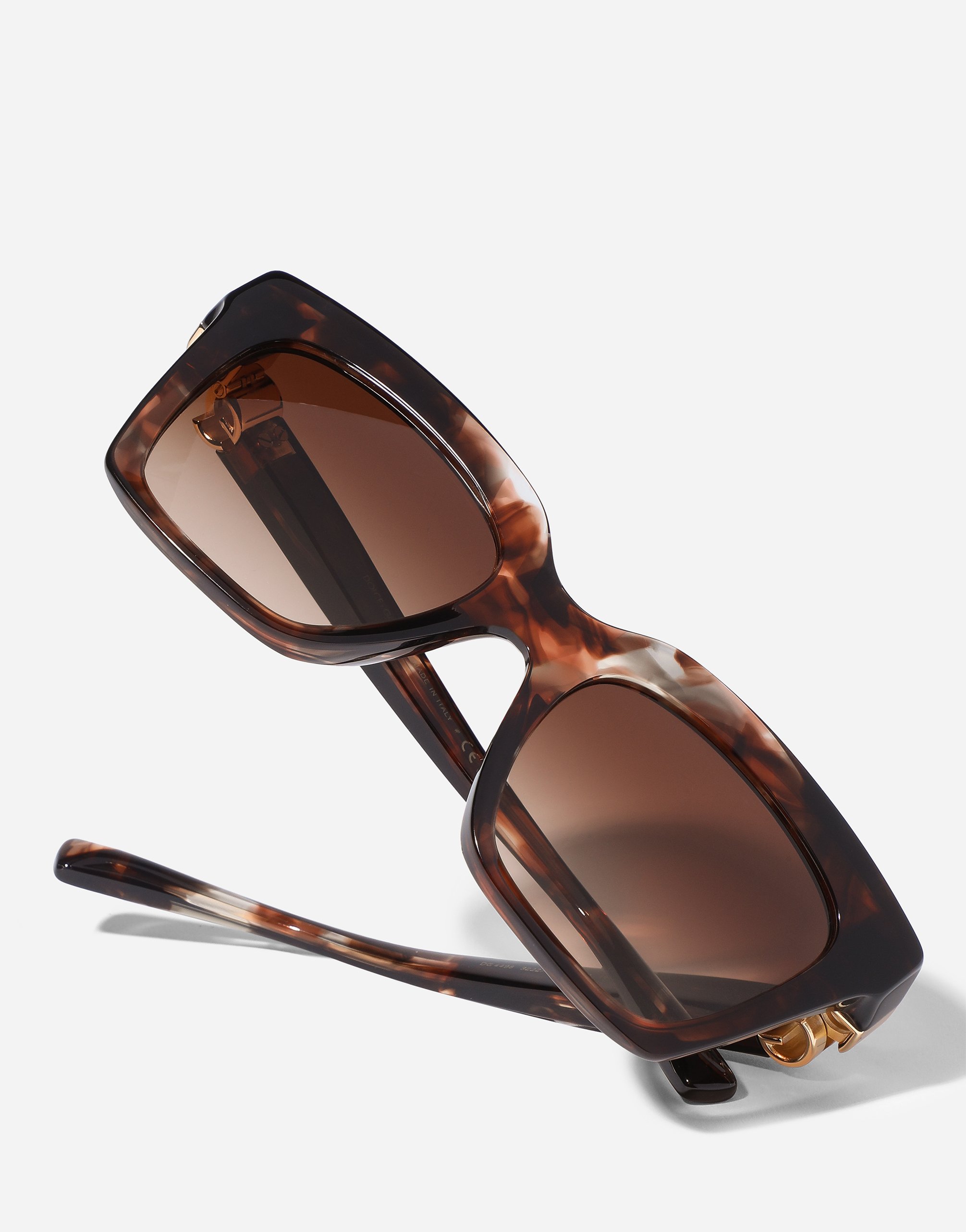 Dolce & Gabbana Dg Hinge Sunglasses In Dark Red Havana