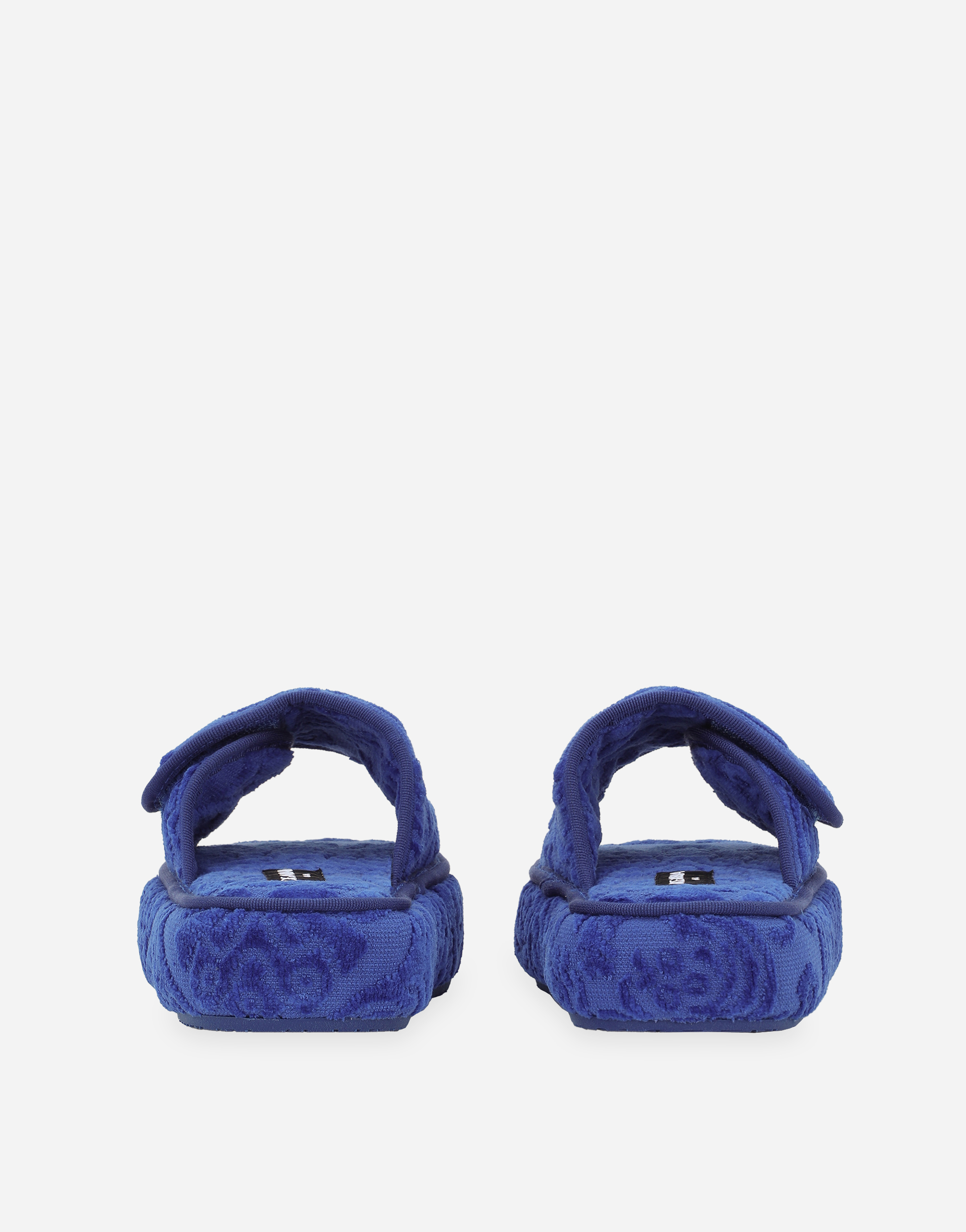 Dolce & Gabbana Terry Cotton Plateau Slippes In Multicolor