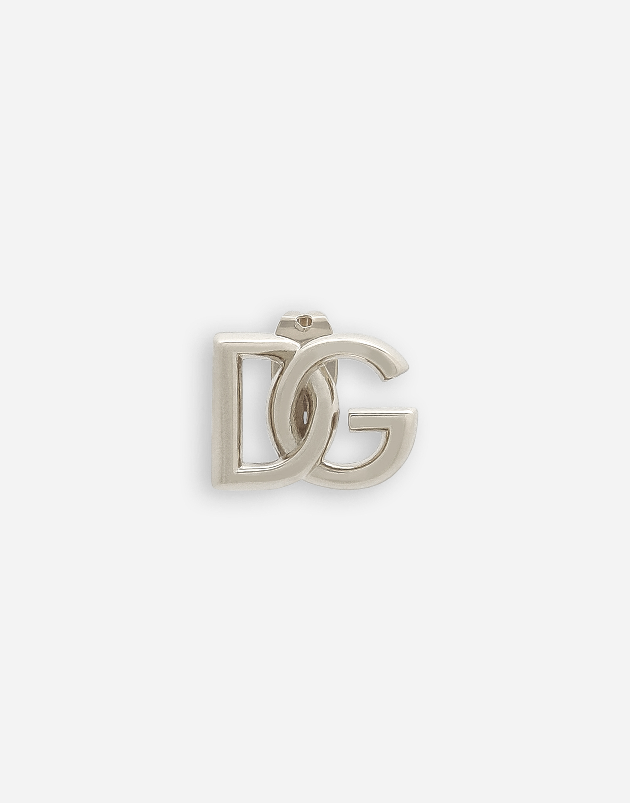 Dolce & Gabbana Single Earring With Dg Logo In Silver