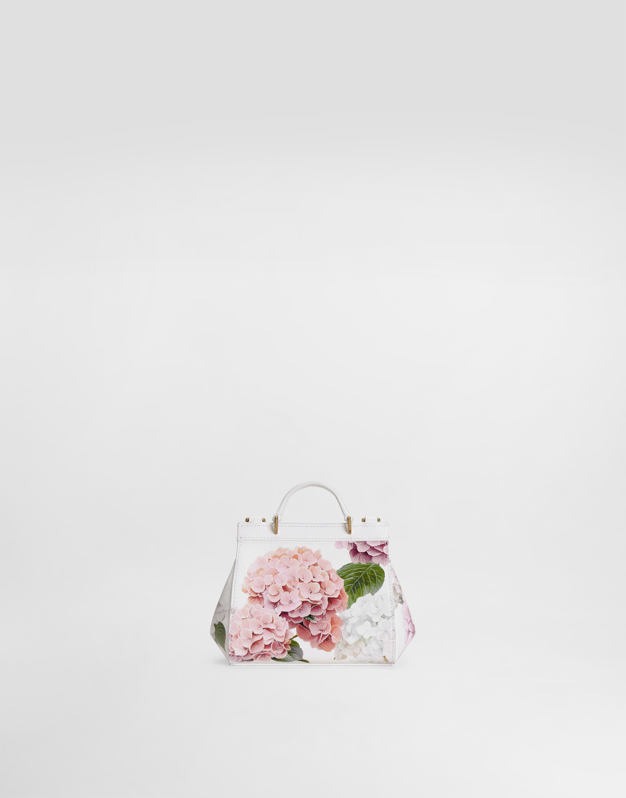  Dolce & Gabbana Hydrangeas-print Dauphine Calfskin Sicily Handbag - Woman Accessories Multicolor Onesize 