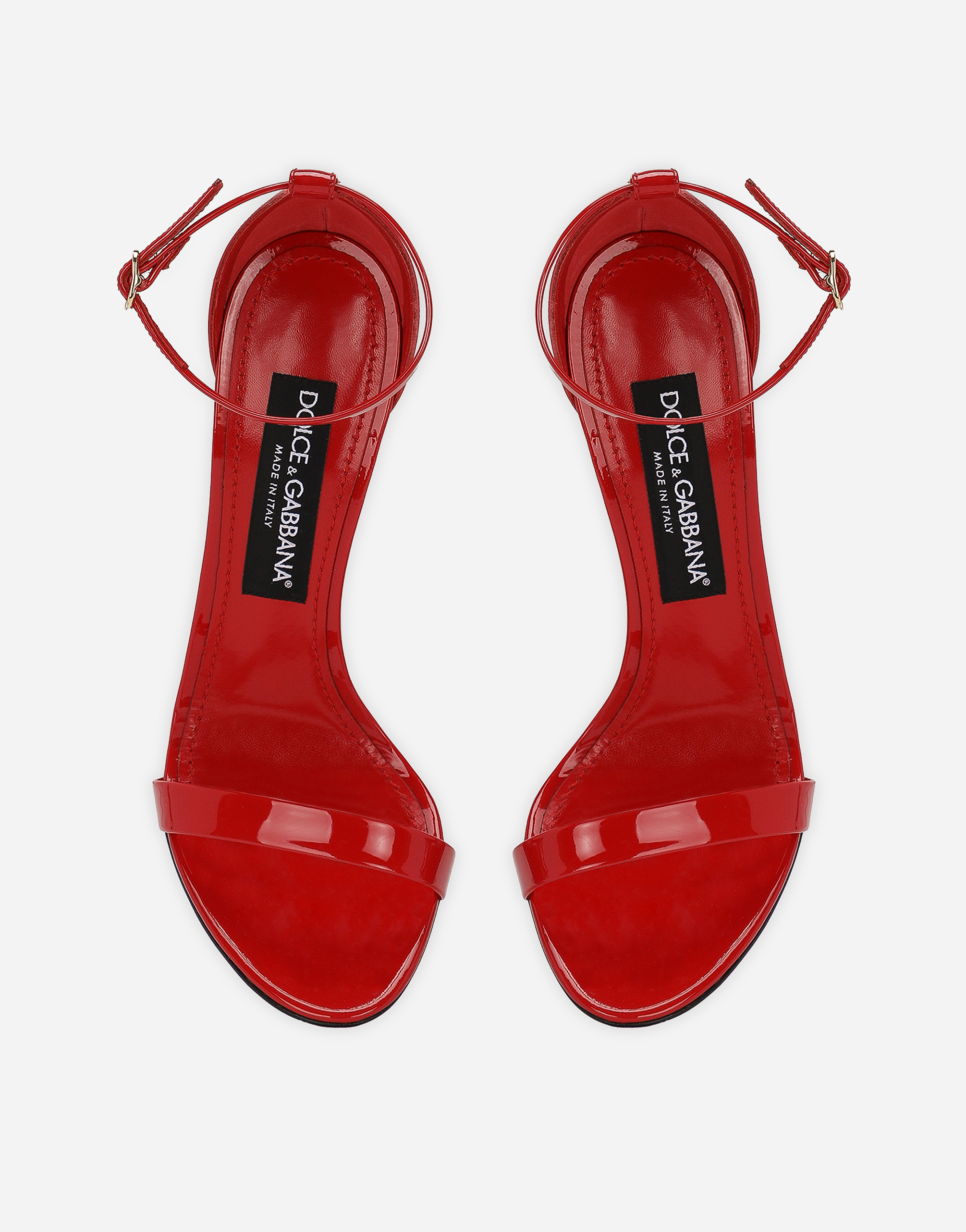 DOLCE & GABBANA PATENT LEATHER SANDALS