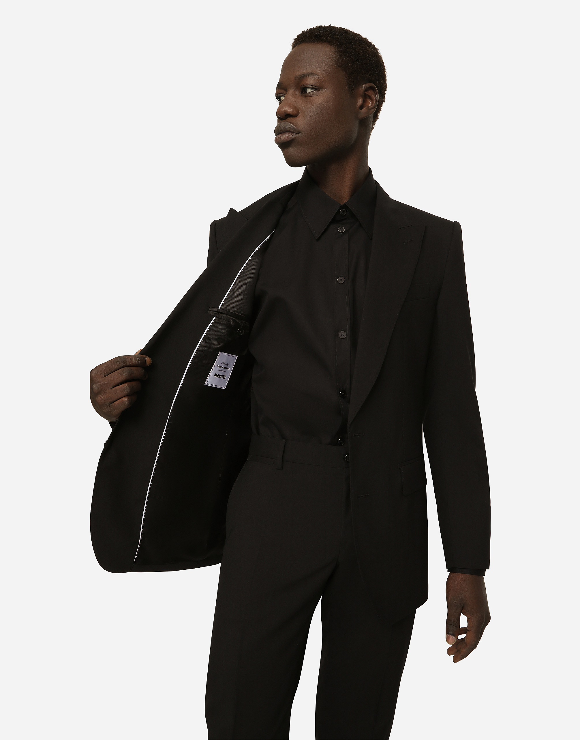 Shop Dolce & Gabbana Stretch Wool Martini-fit Suit In Black