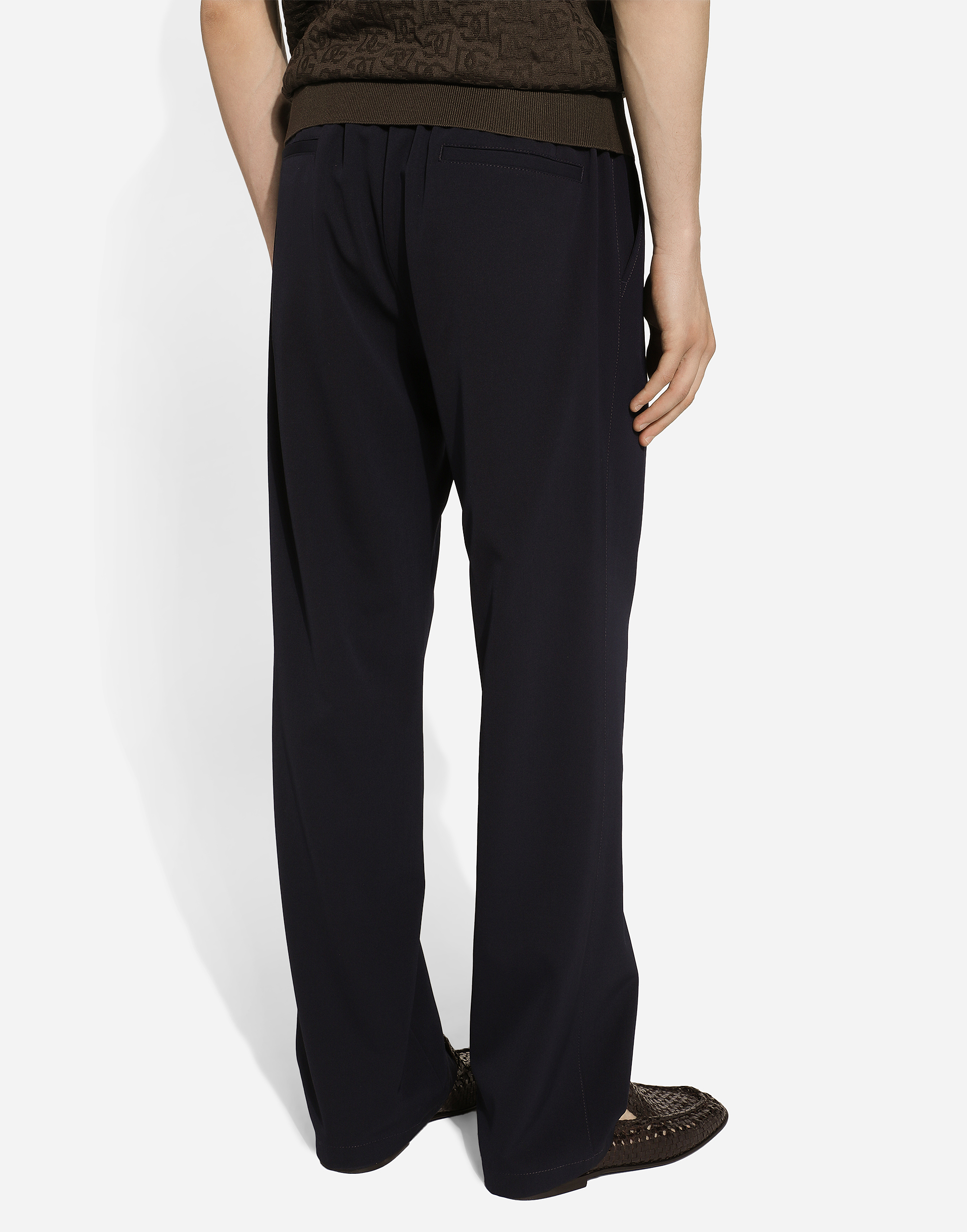 Dolce & Gabbana Twill Jogging Pants In Blue