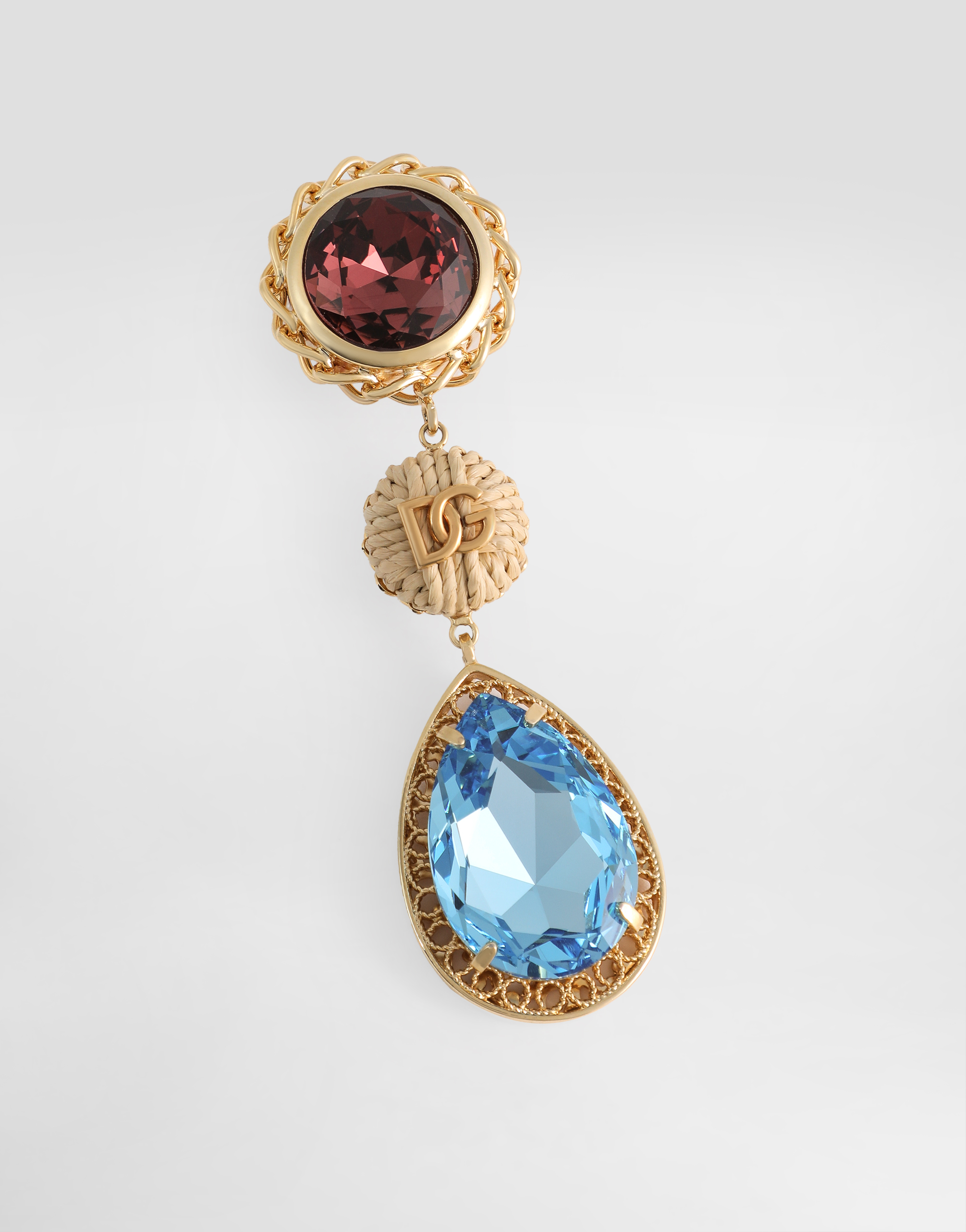 Rhinestone clip earrings