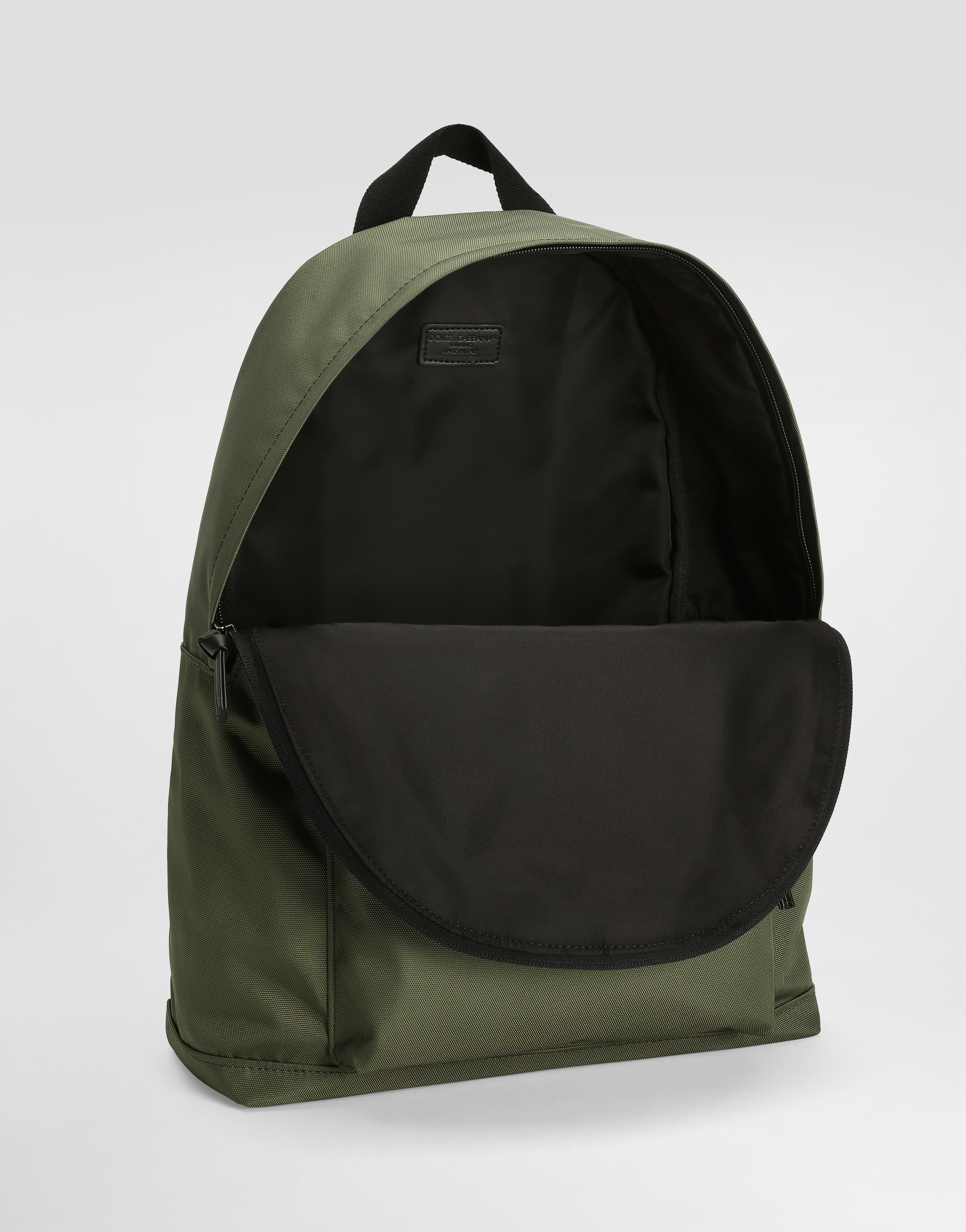 Dolce & Gabbana Nylon Backpack With Dg Patch In Green