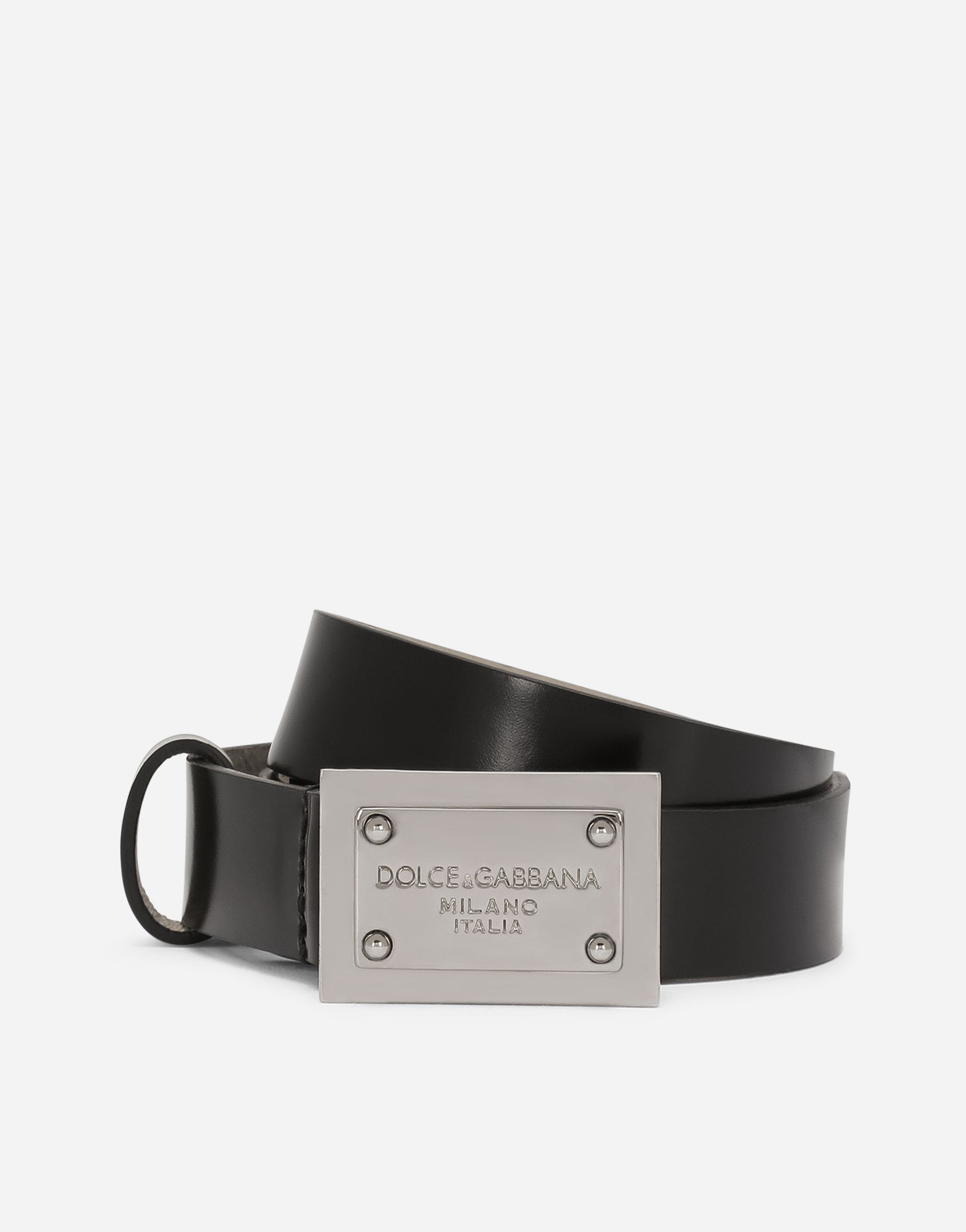Dolce & Gabbana Kids' Cintura Asta Dritta In Black