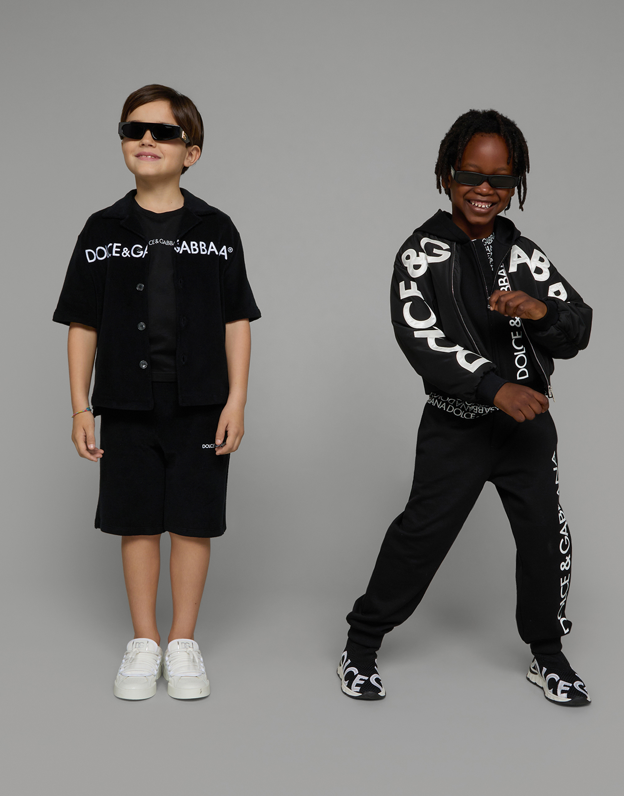 DOLCE & GABBANA COTTON JOGGING PANTS WITH LOGO PRINT