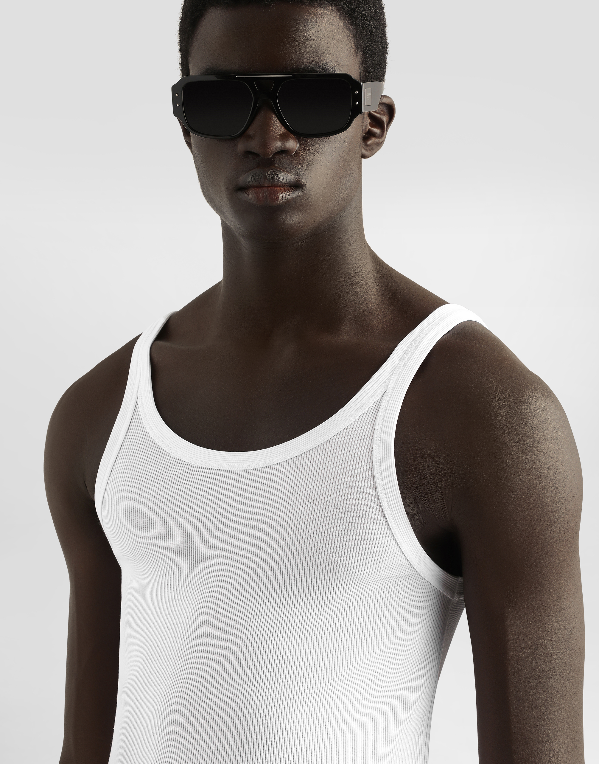 Shop Dolce & Gabbana Fine-rib Slim-fit Singlet With Tag In White