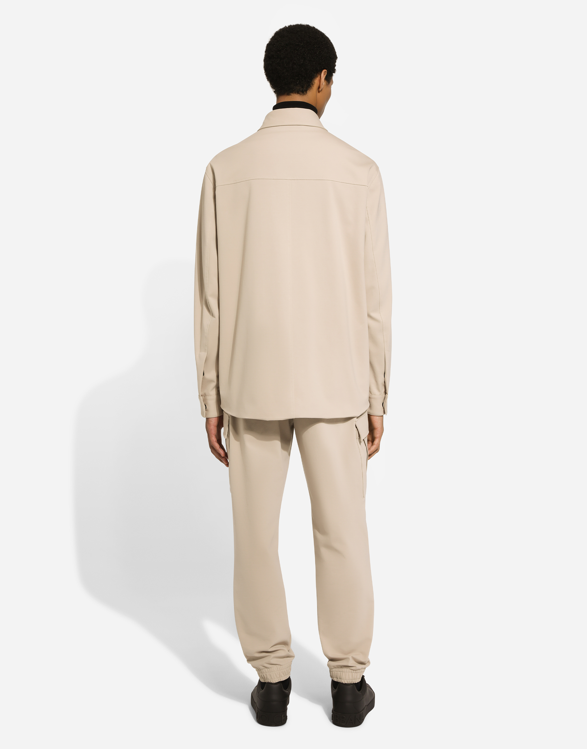 Shop Dolce & Gabbana Technical Fabric Shirt With Tag In Beige