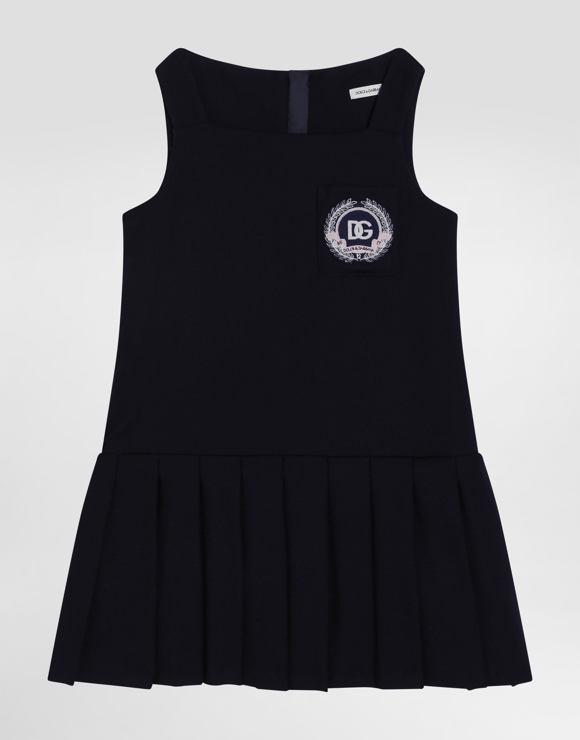 Dolce & Gabbana Wool Canvas Dress In Black