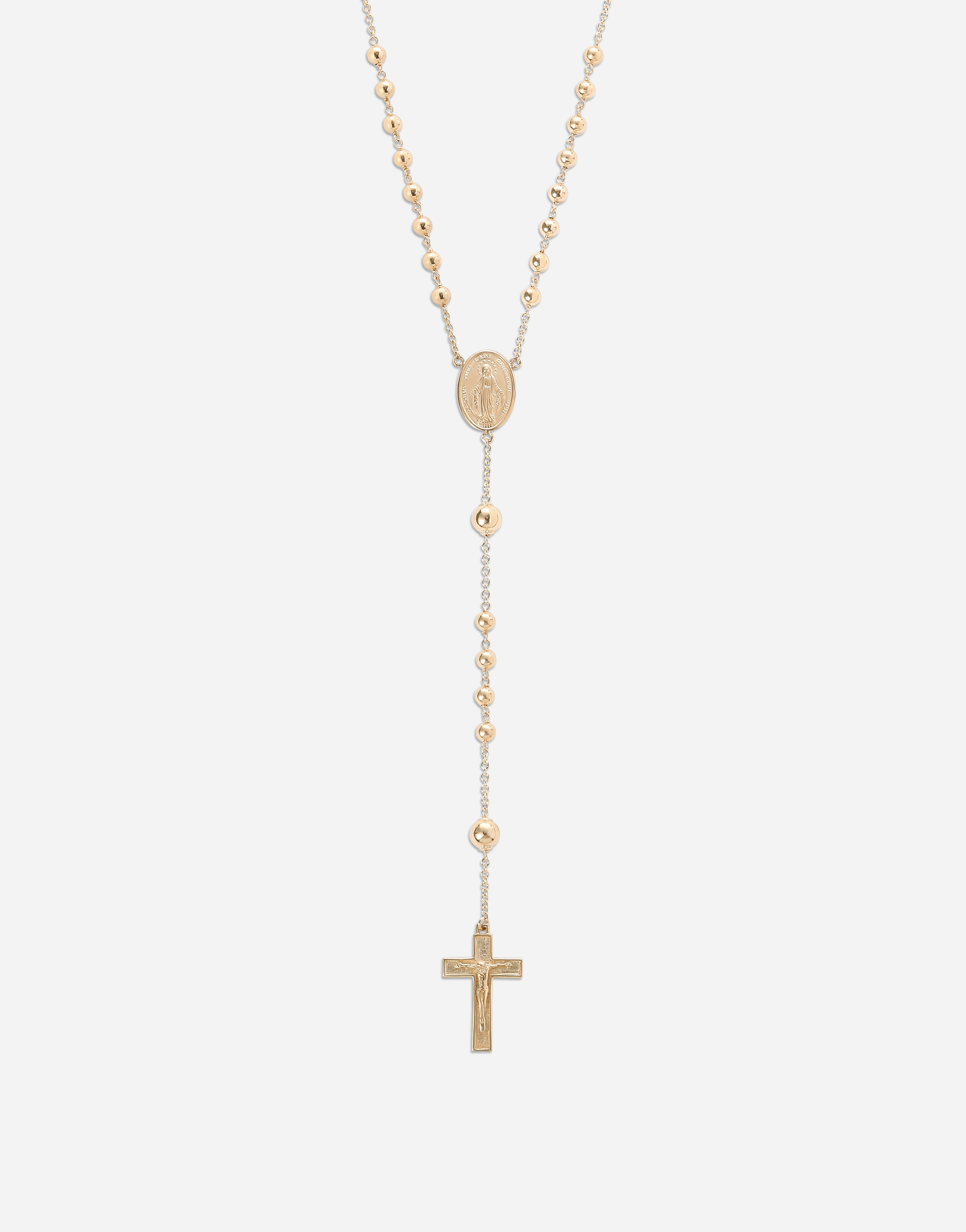 DOLCE & GABBANA TRADITION YELLOW GOLD ROSARY NECKLACE