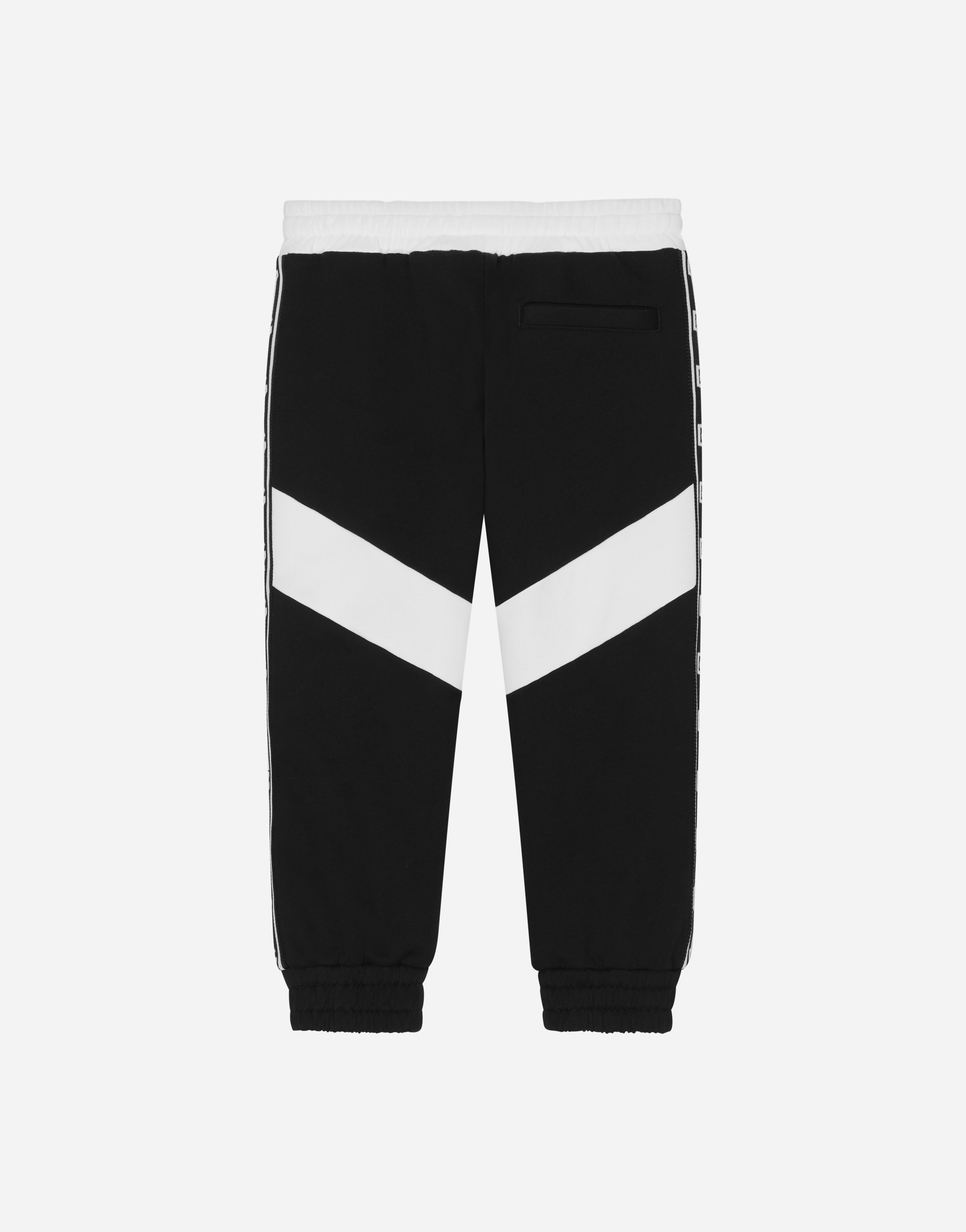 Shop Dolce & Gabbana Jersey Jogging Pants With Branded Bands In Multicolor