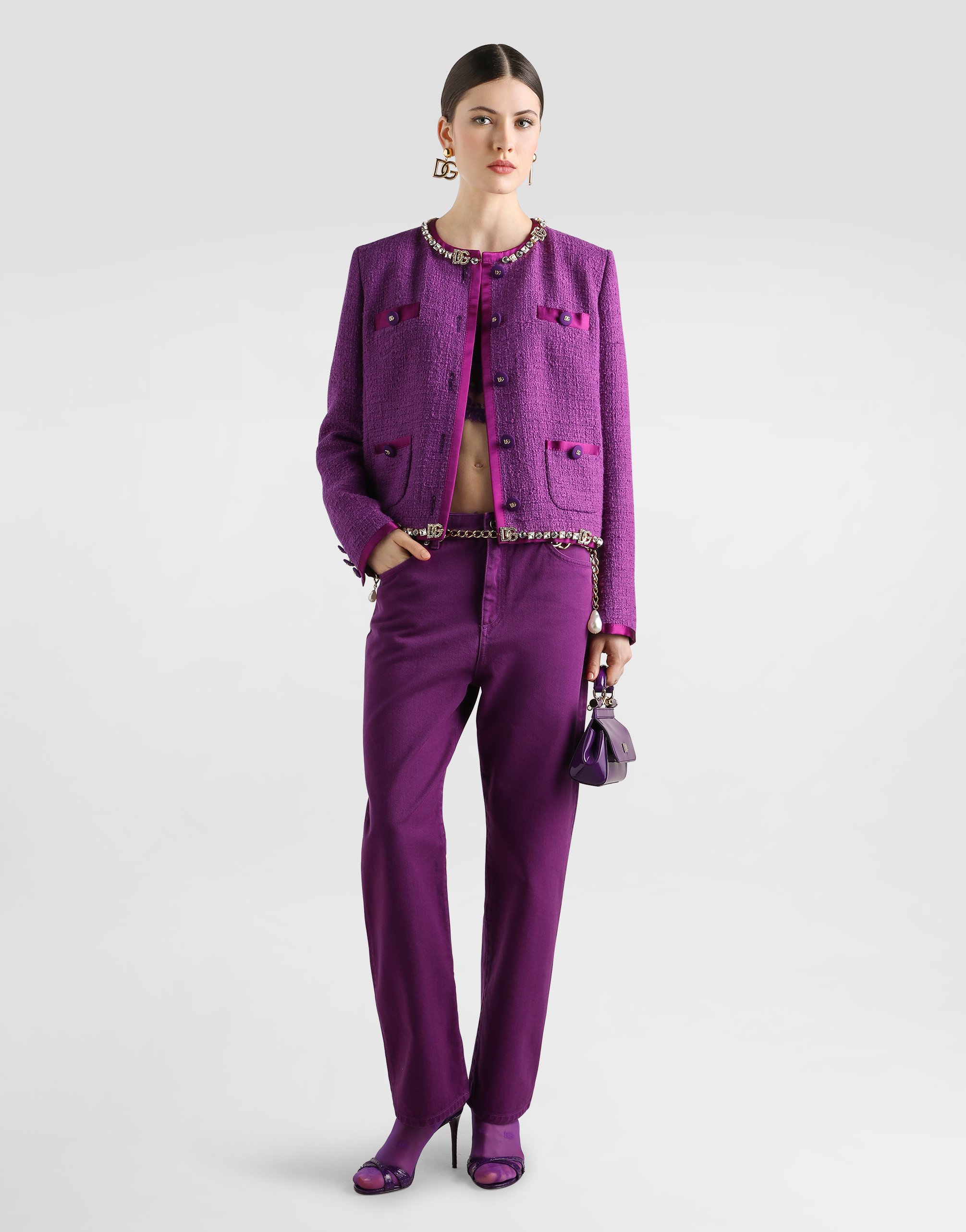 Dolce & Gabbana 5-pocket Denim Trousers In Multi