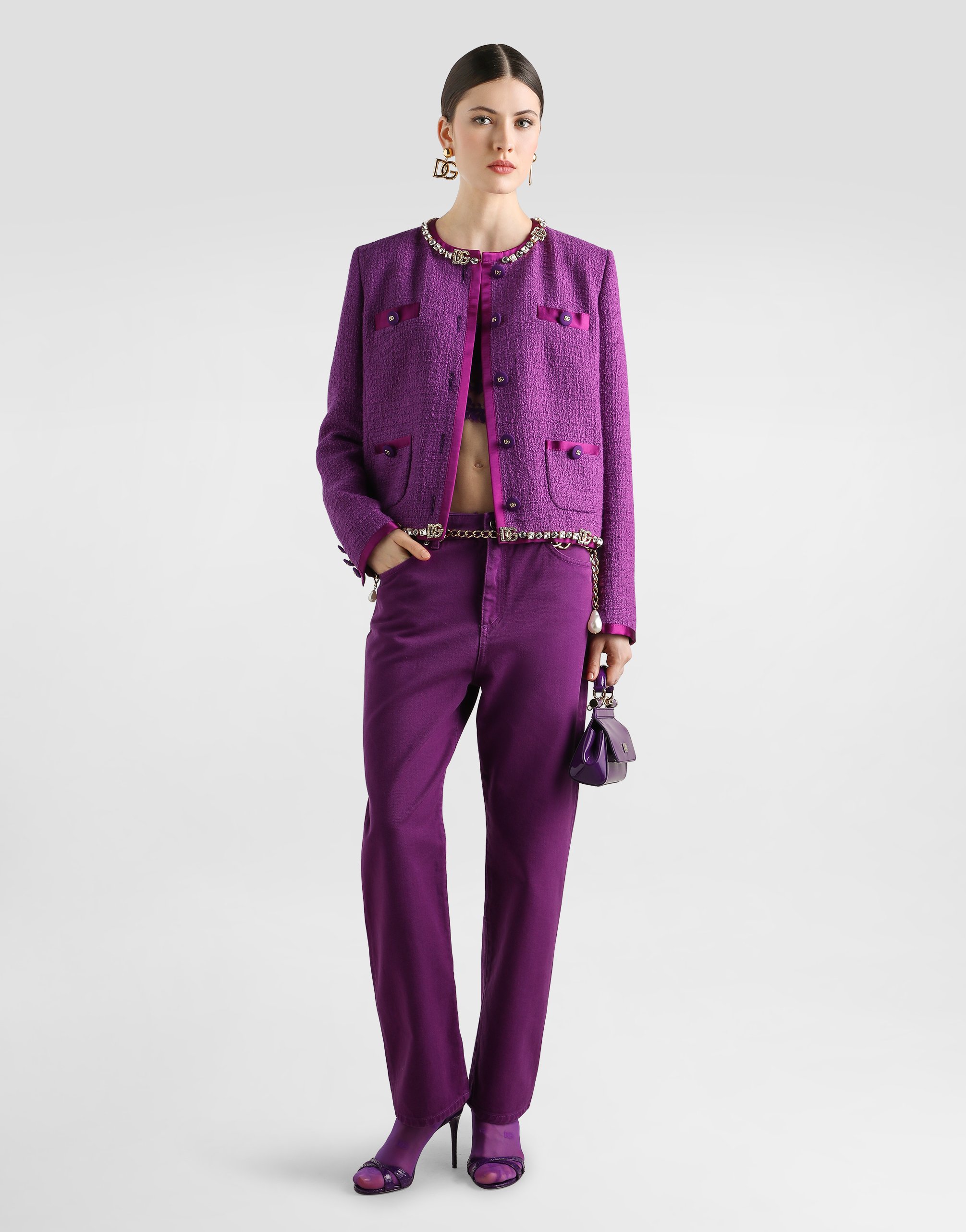Dolce & Gabbana 5-pocket Denim Trousers In Multi