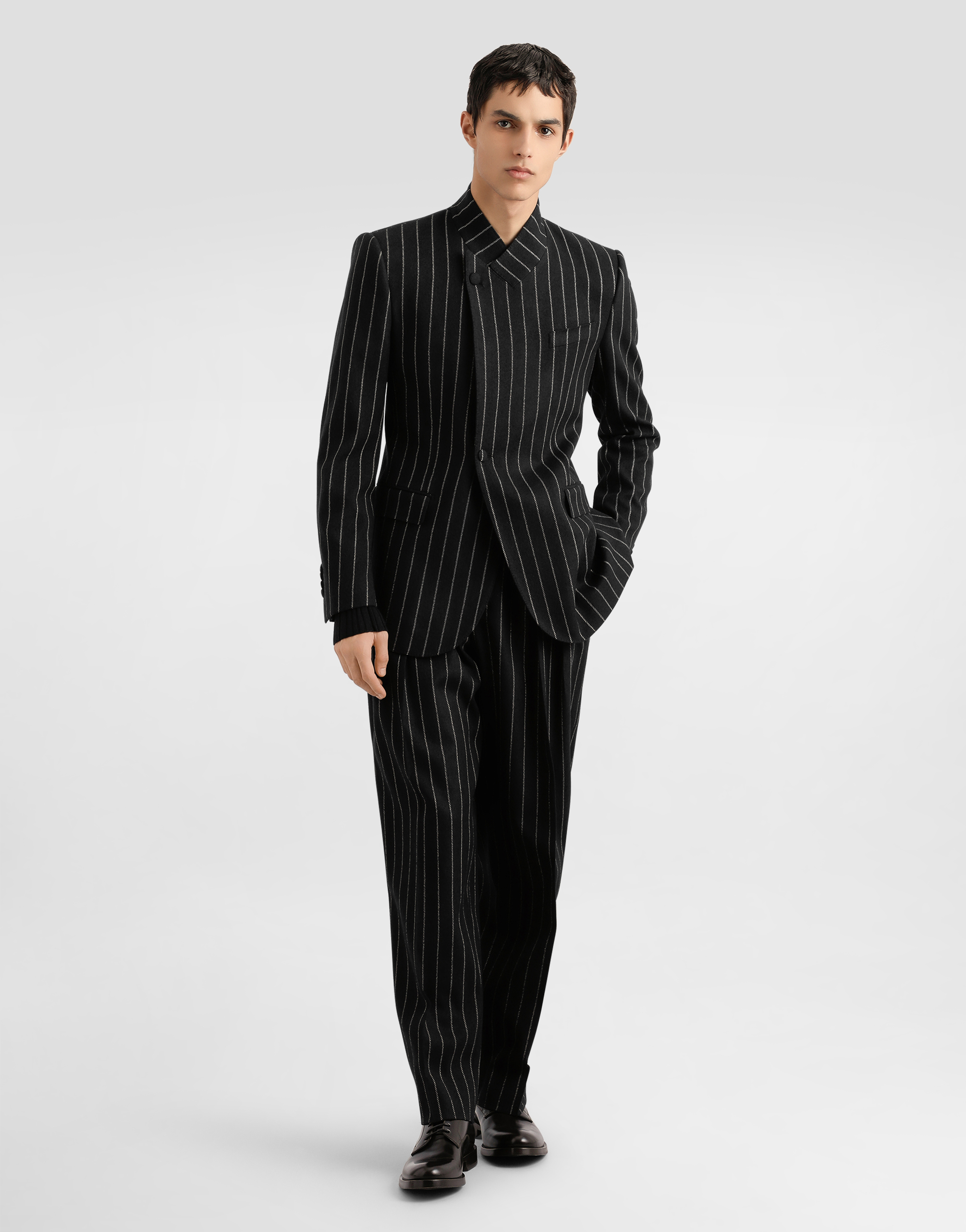  Dolce & Gabbana Single-breasted Sicilia Jacket In Stripedwool - Mann Anzüge Und Blazer #n/d Wolle 46 