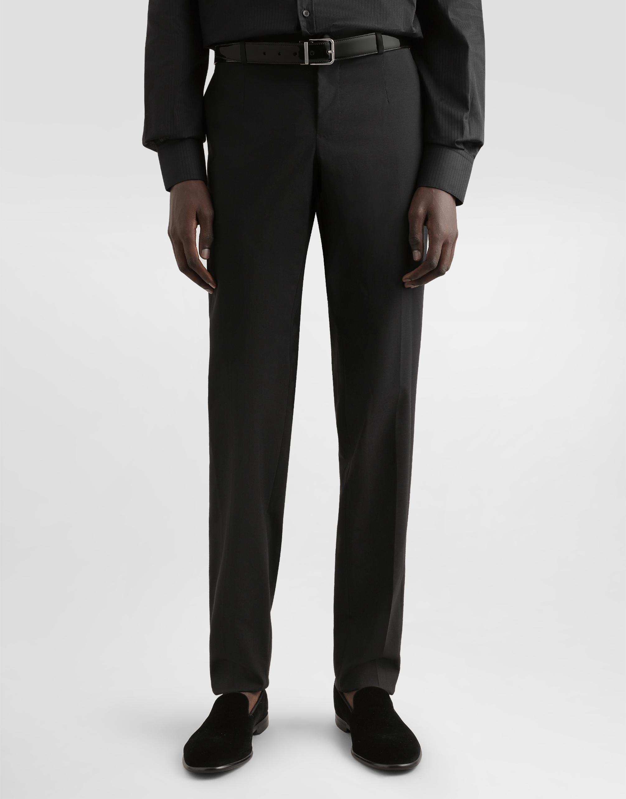 DOLCE & GABBANA STRETCH WOOL TUXEDO PANTS