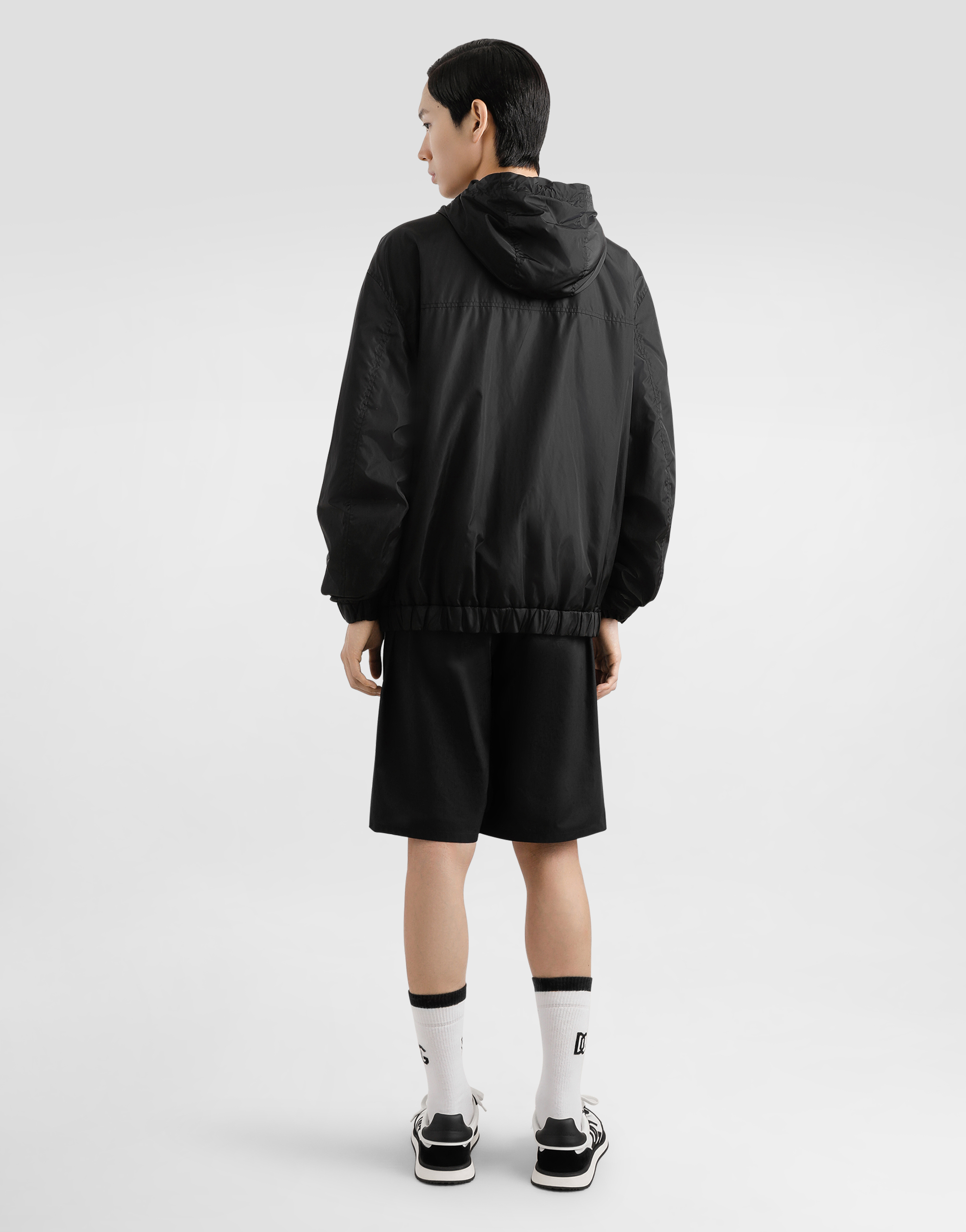 Dolce & Gabbana Logo-plaque Bomber Jacket In Black