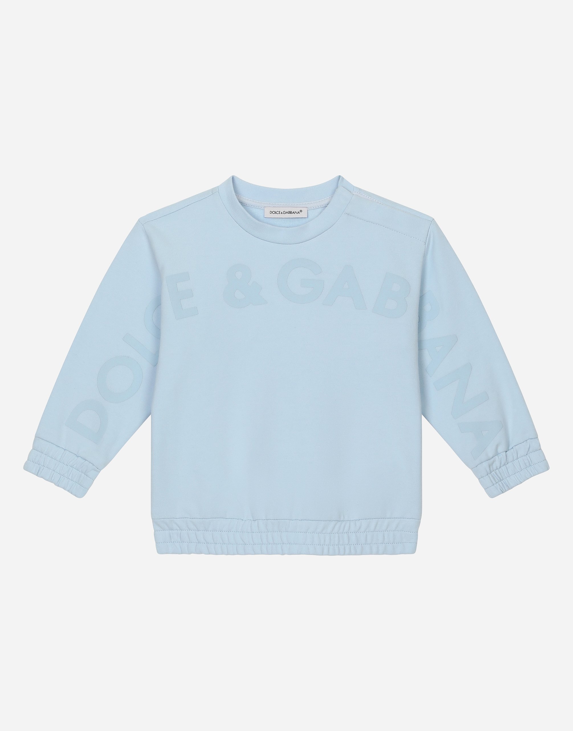 Round-neck sweatshirt with logo print
