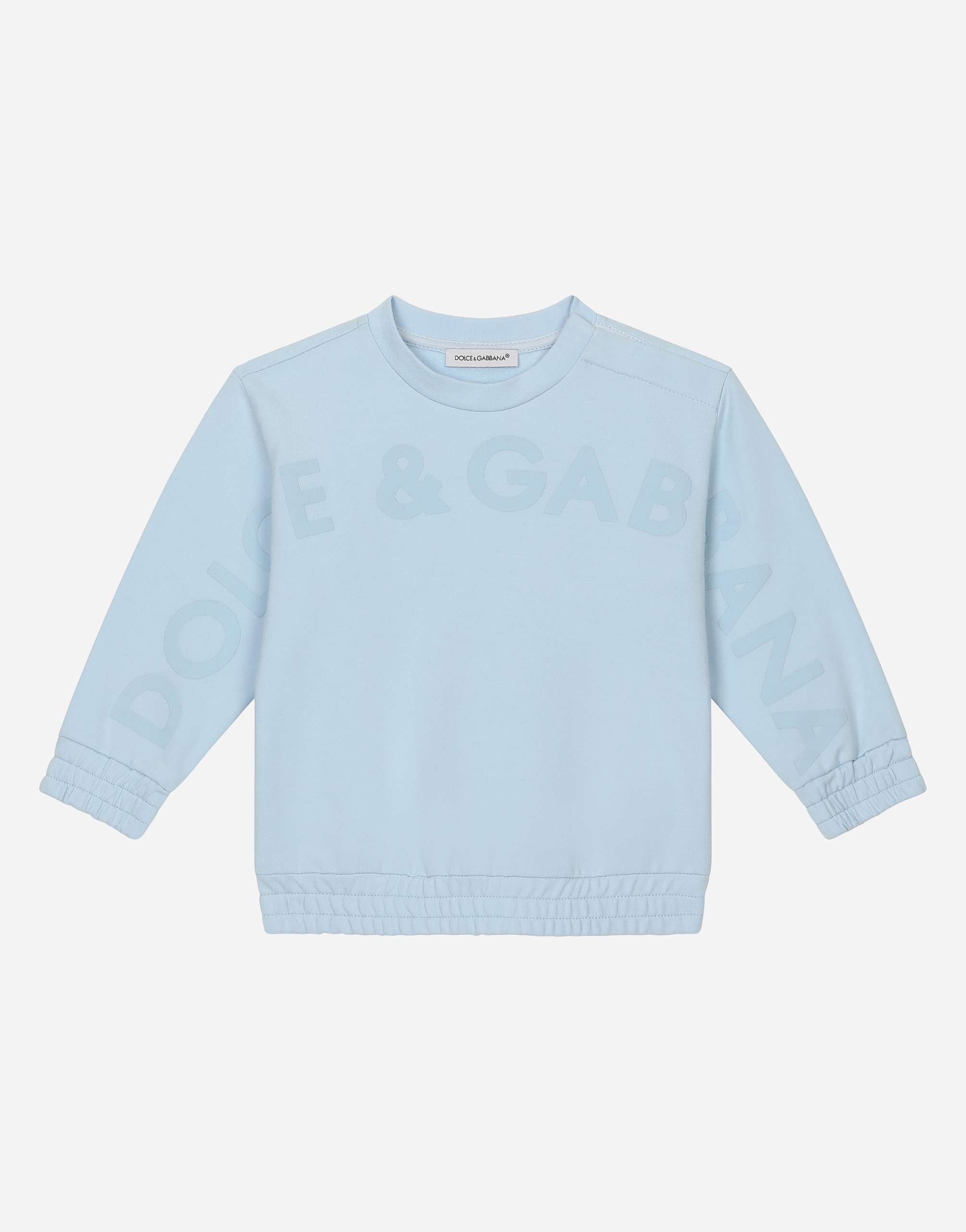 DOLCE & GABBANA ROUND-NECK SWEATSHIRT WITH LOGO PRINT