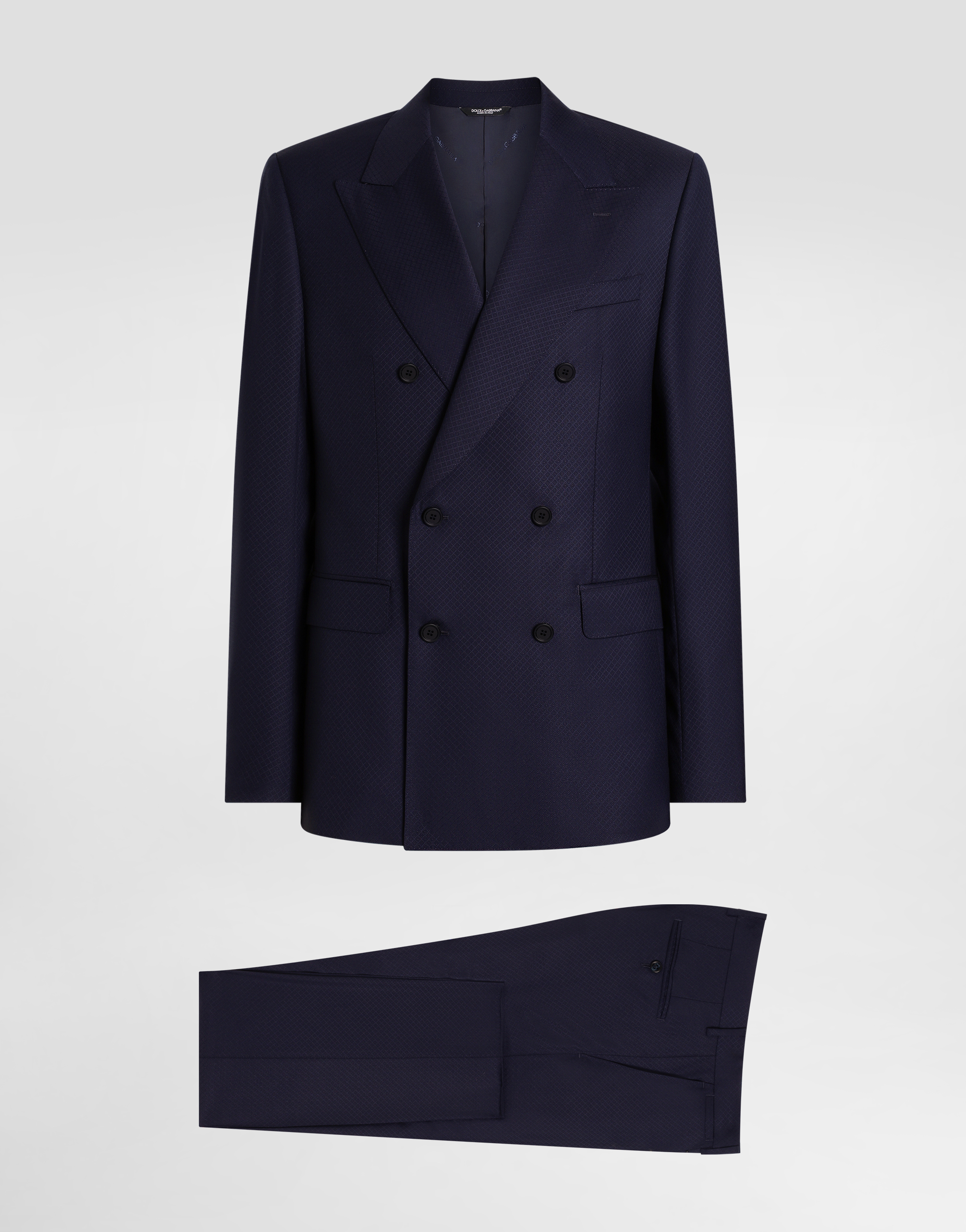 Dolce & Gabbana Two-piece Wool Suit In Blue