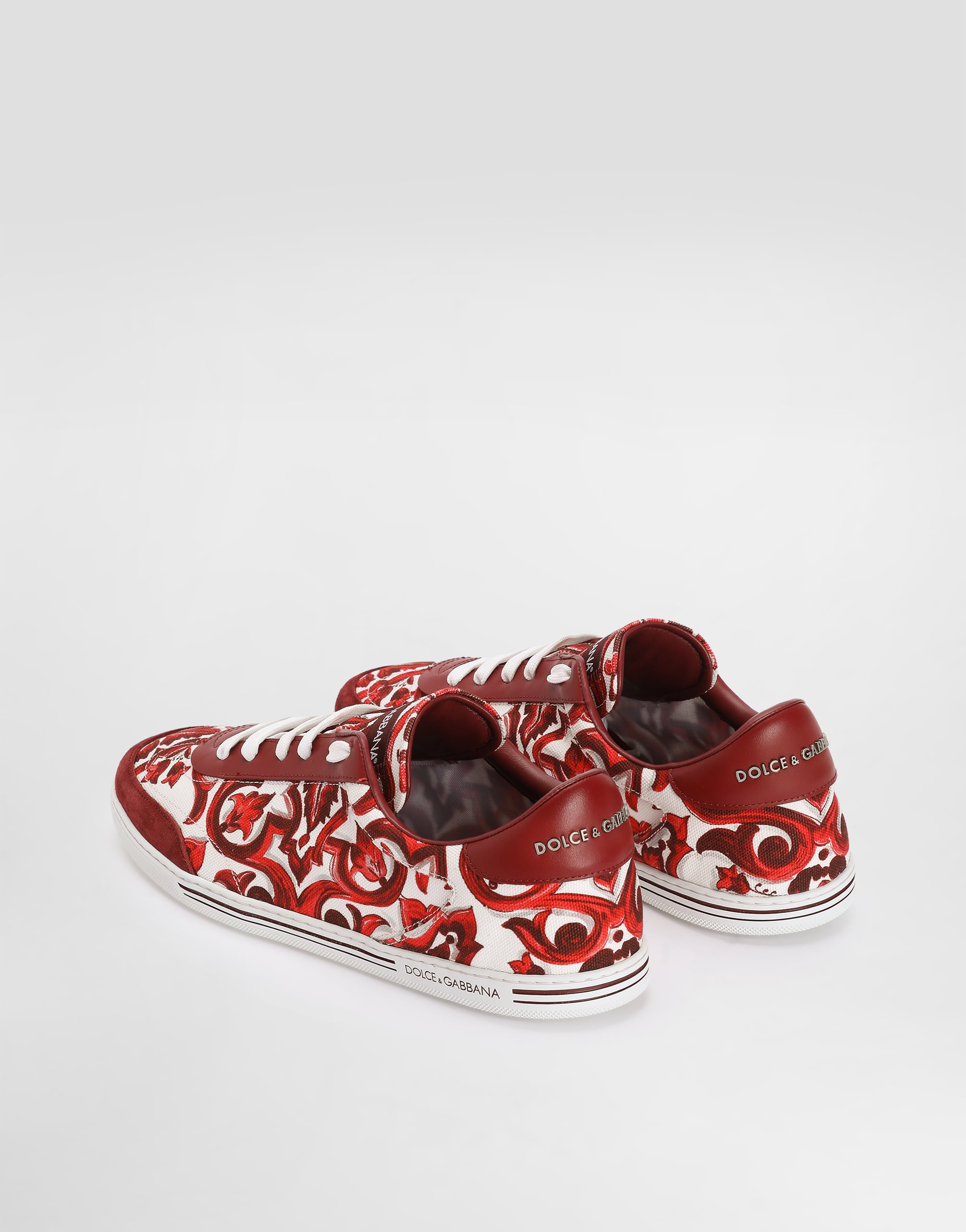  Dolce & Gabbana Zapatillas Saint Tropez Light En Algodón Con Estampado De Mayólica - Hombre Zapatillas Multicolor 41.5 