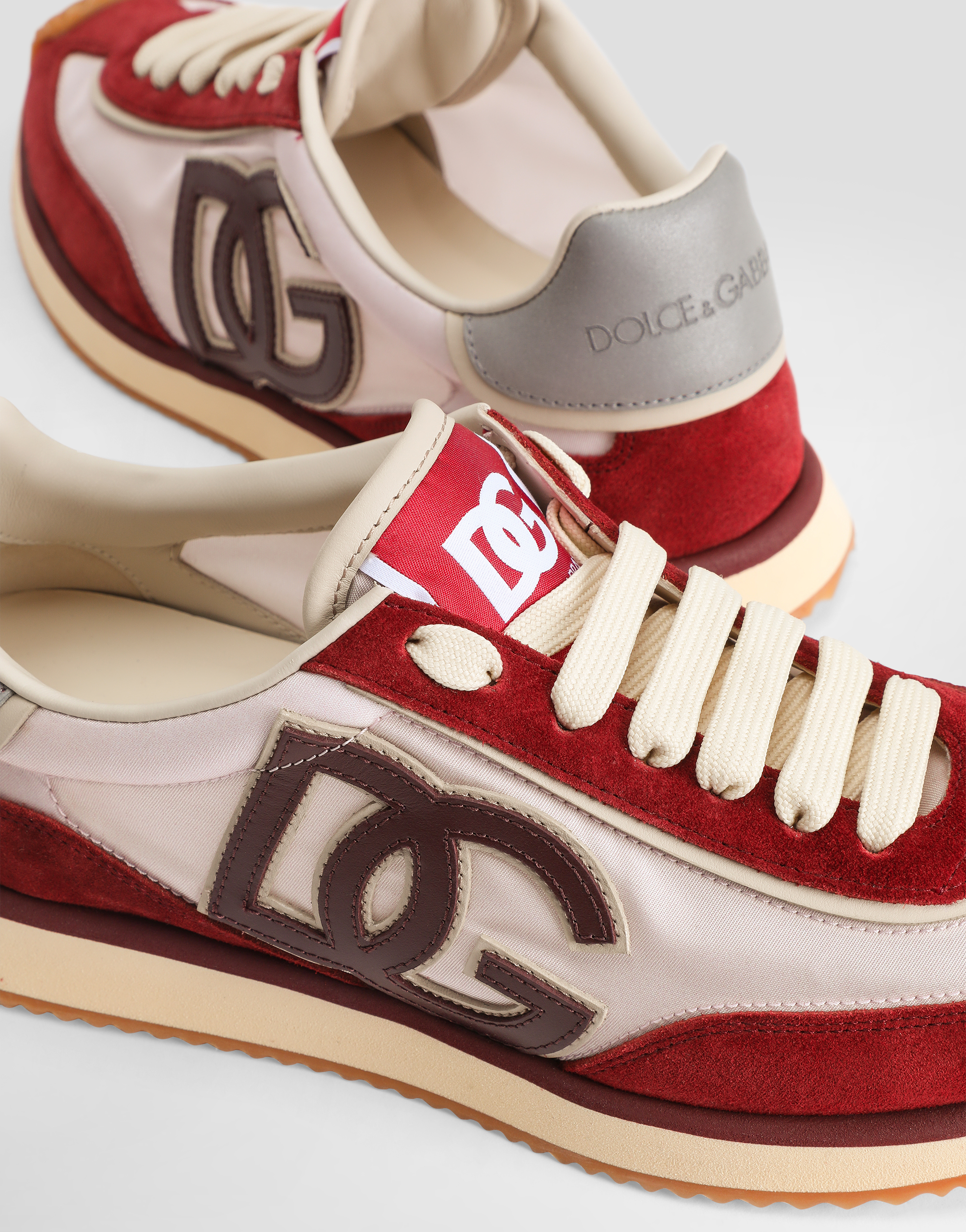 Dolce & Gabbana Sneaker Bassa Dragon+crosta+vi Bianco/bianco Sneakers Bordeaux In Multi