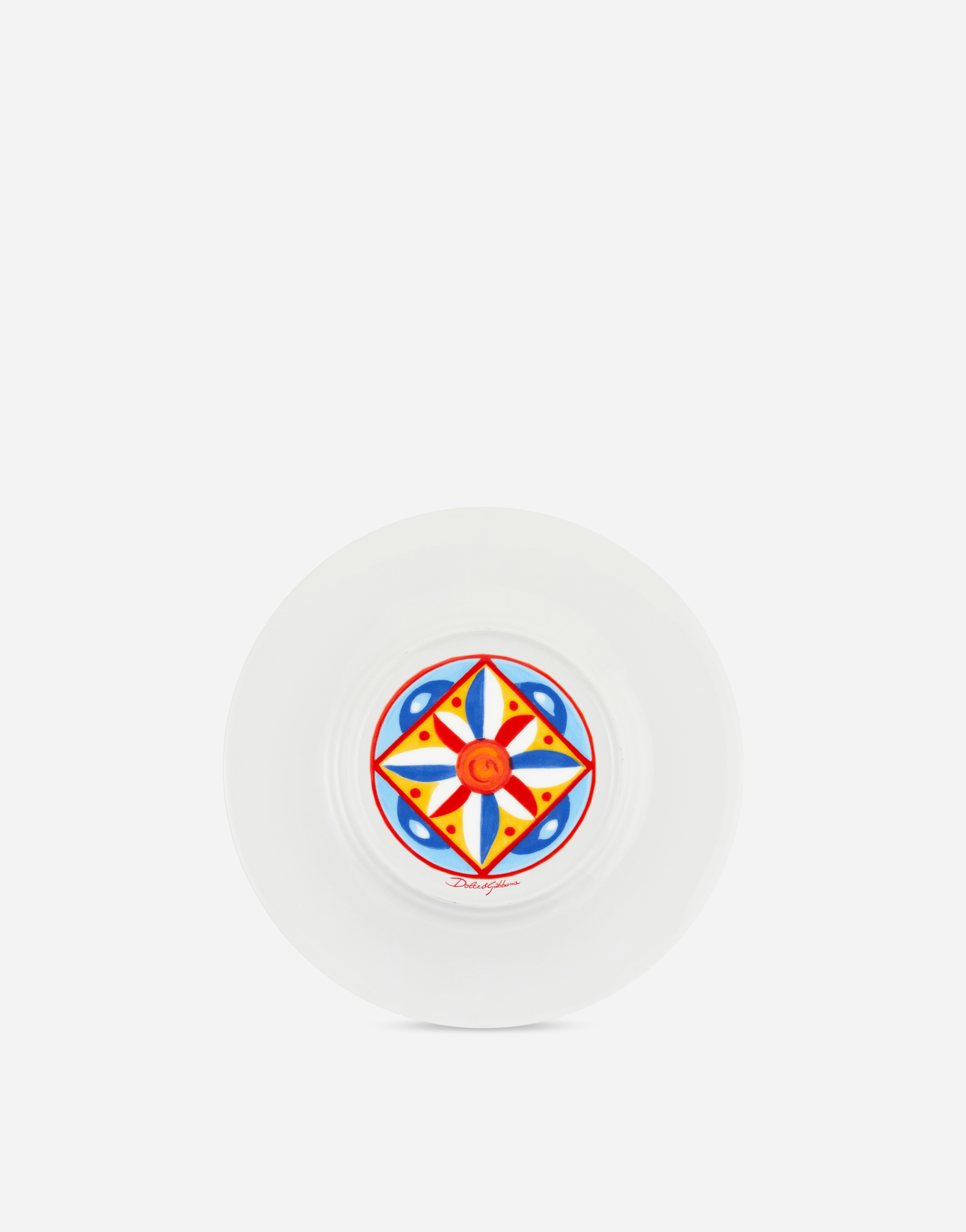 Dolce & Gabbana Set 2 Bread Plates In Fine Porcelain In Multicolor