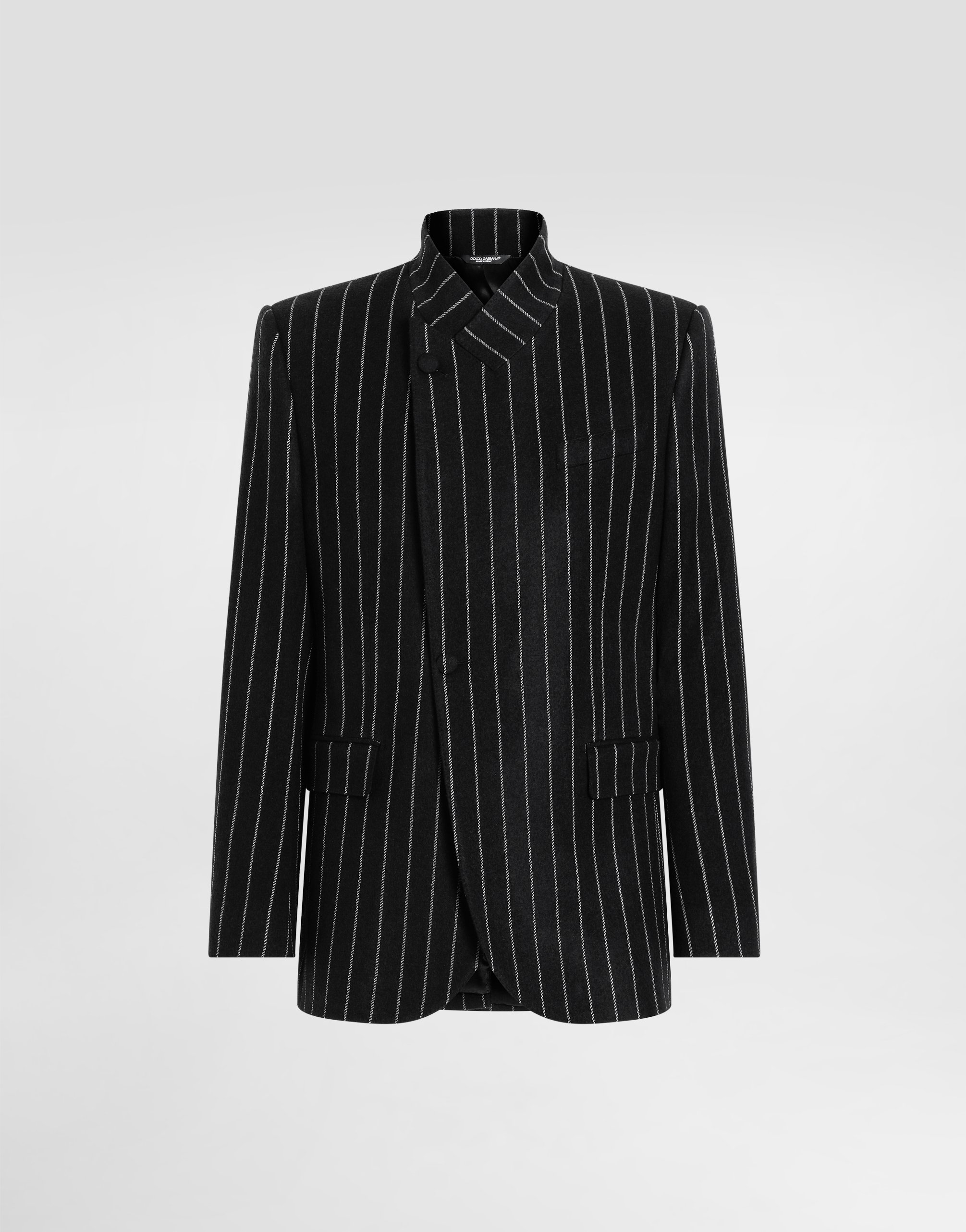 Single-breasted sicilia jacket stripedwool
