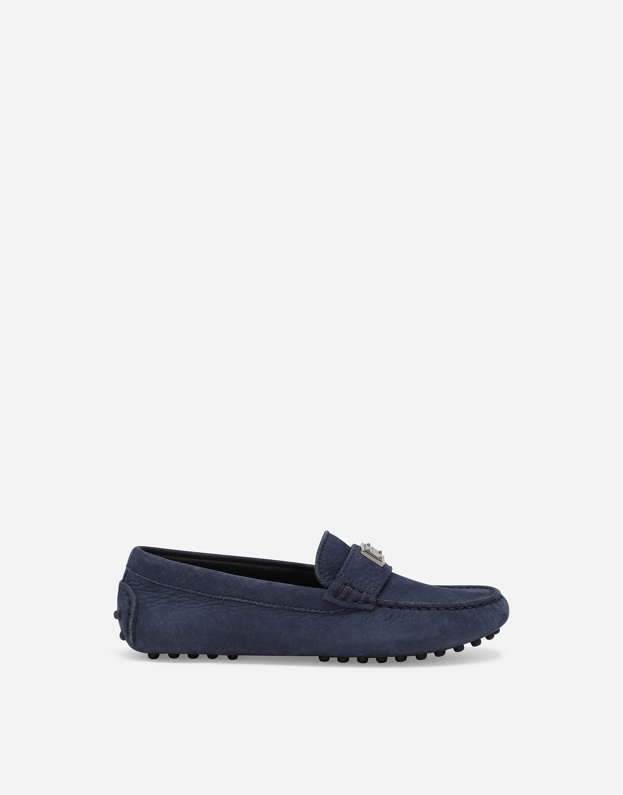 Dolce & Gabbana Nubuck Loafers In Blue