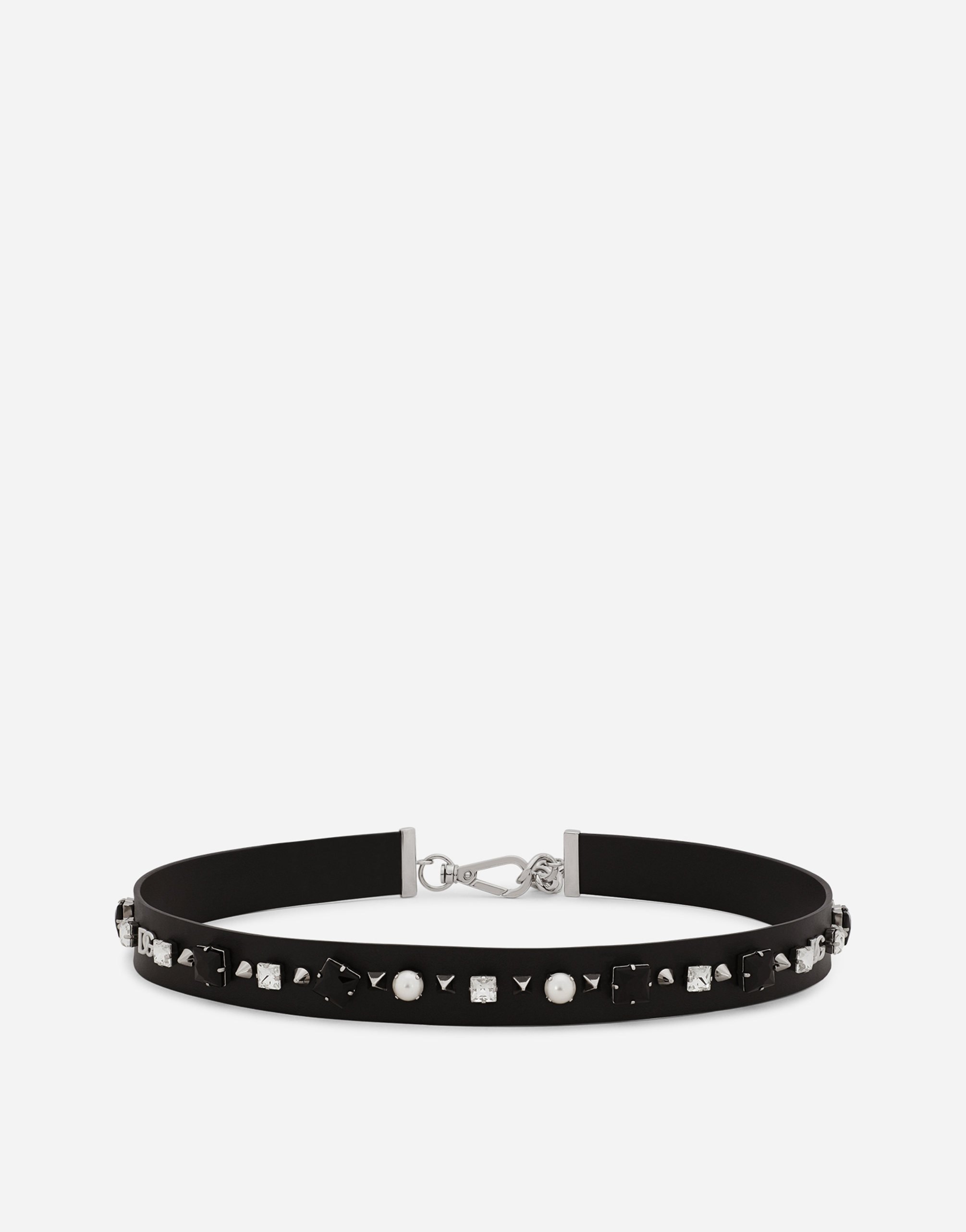 Dolce & Gabbana Leather And Brass Belt - Woman Belts Black Metal M