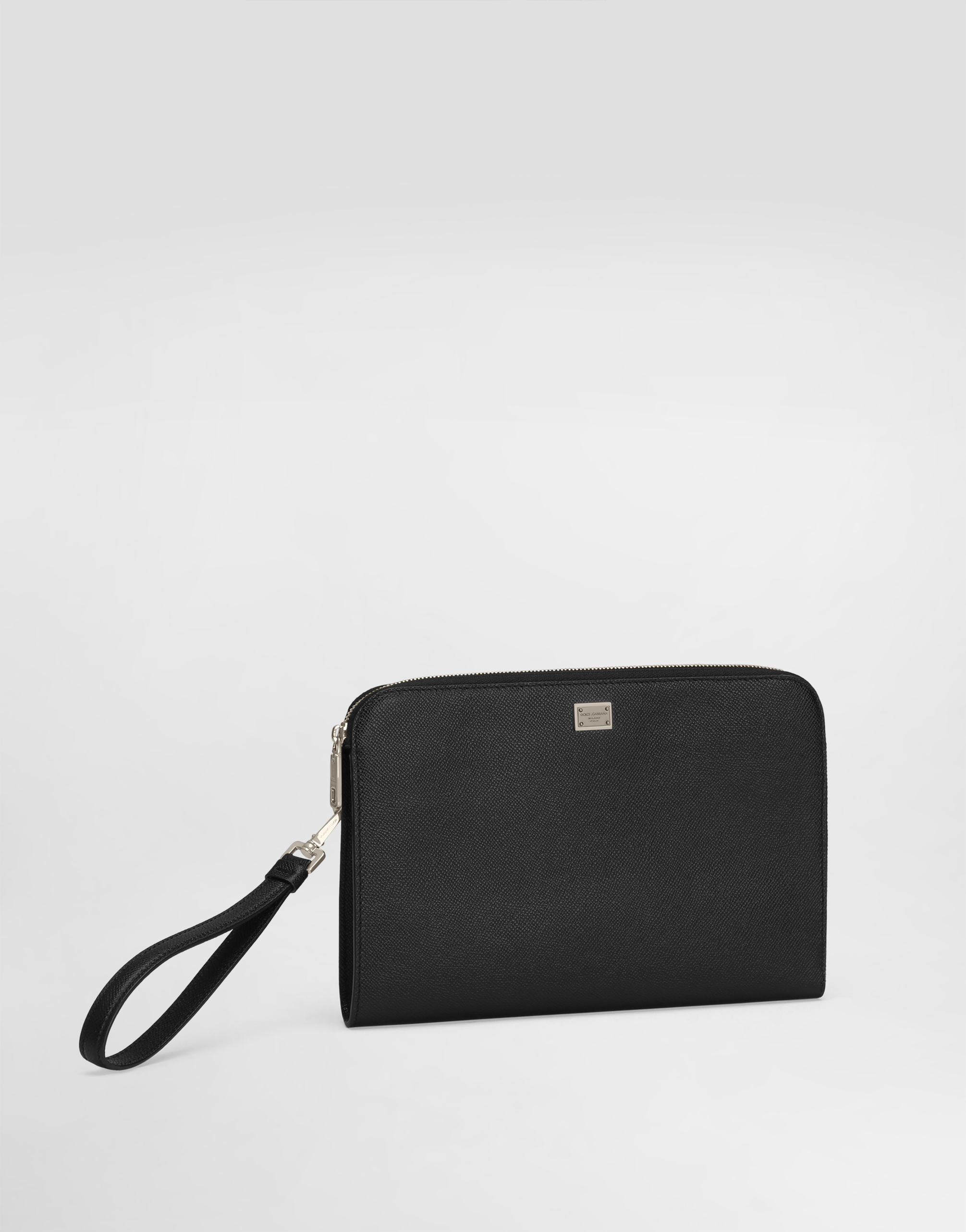  Dolce & Gabbana Alpine Calfskin Sicily Clutch Bag - Hombre Porta Documentos Y Carteras De Mano Negro Onesize 