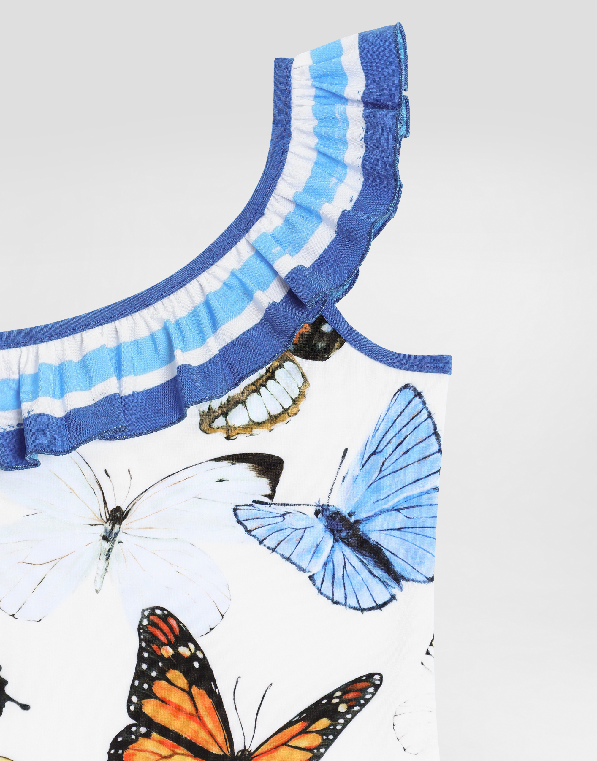 Dolce & Gabbana Girls Butterfly Print Swimsuit In Print
