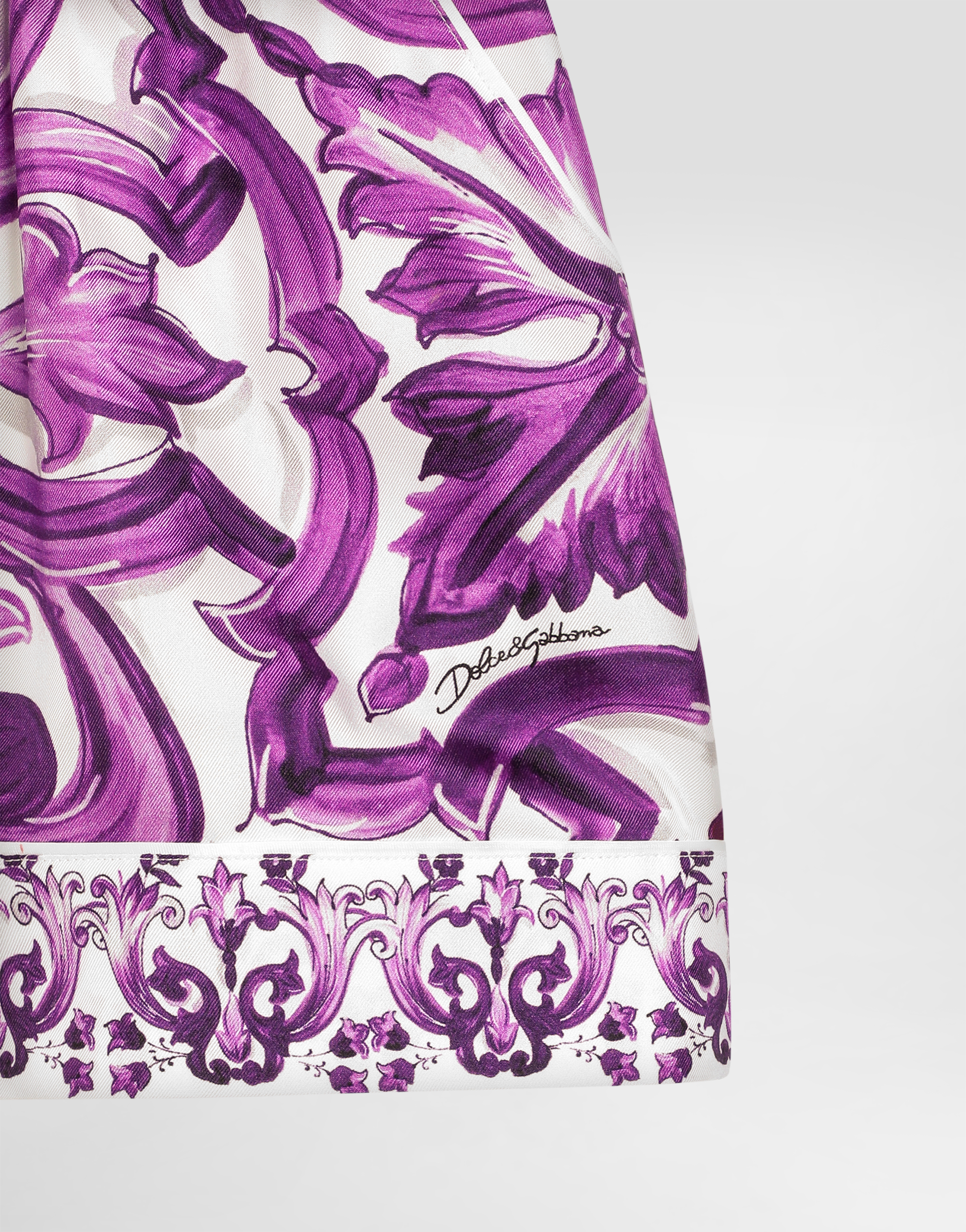 Dolce & Gabbana Majolica-print Twill Bermuda Shorts