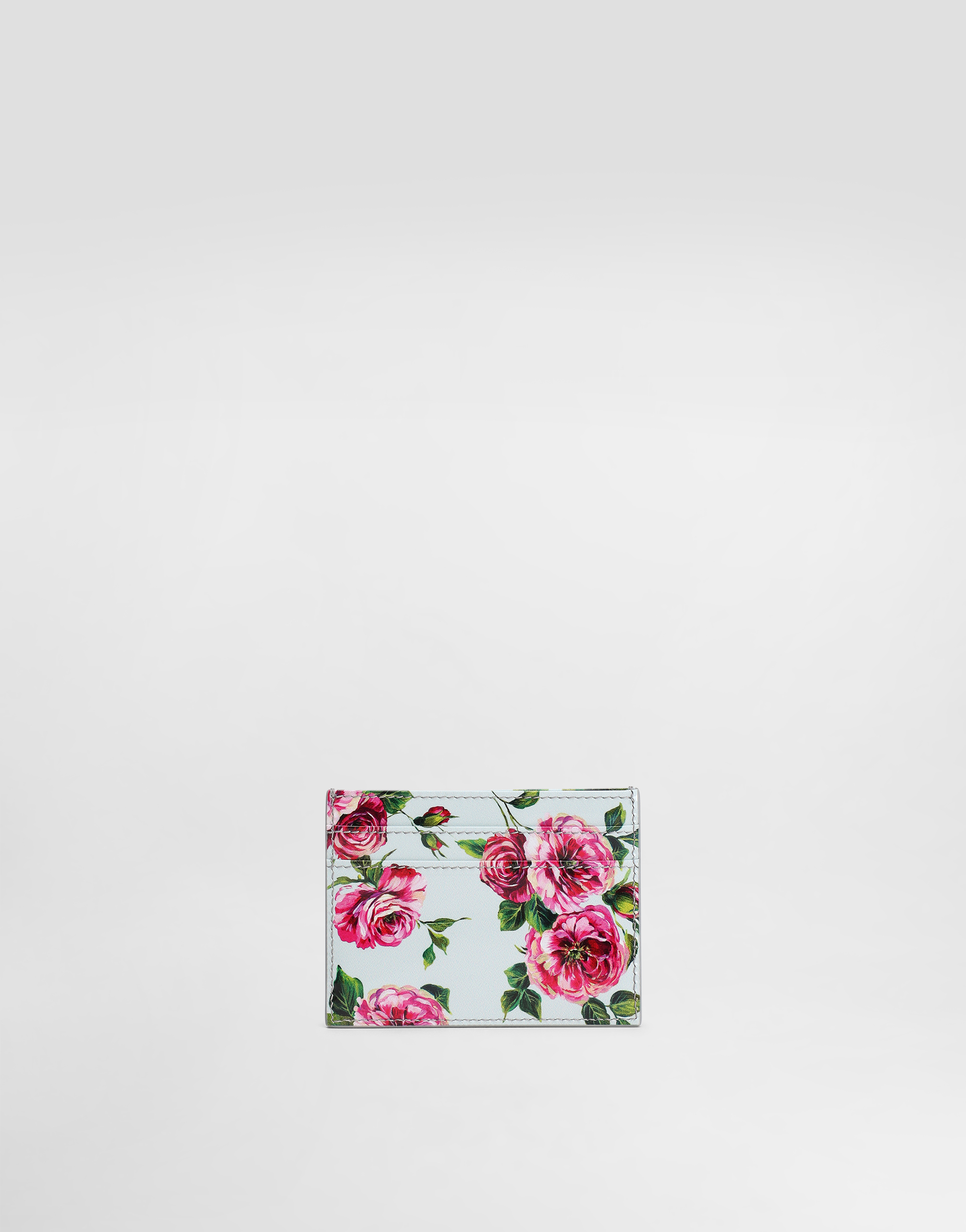 Dolce & Gabbana Polished Calfskin Card Holder In Print