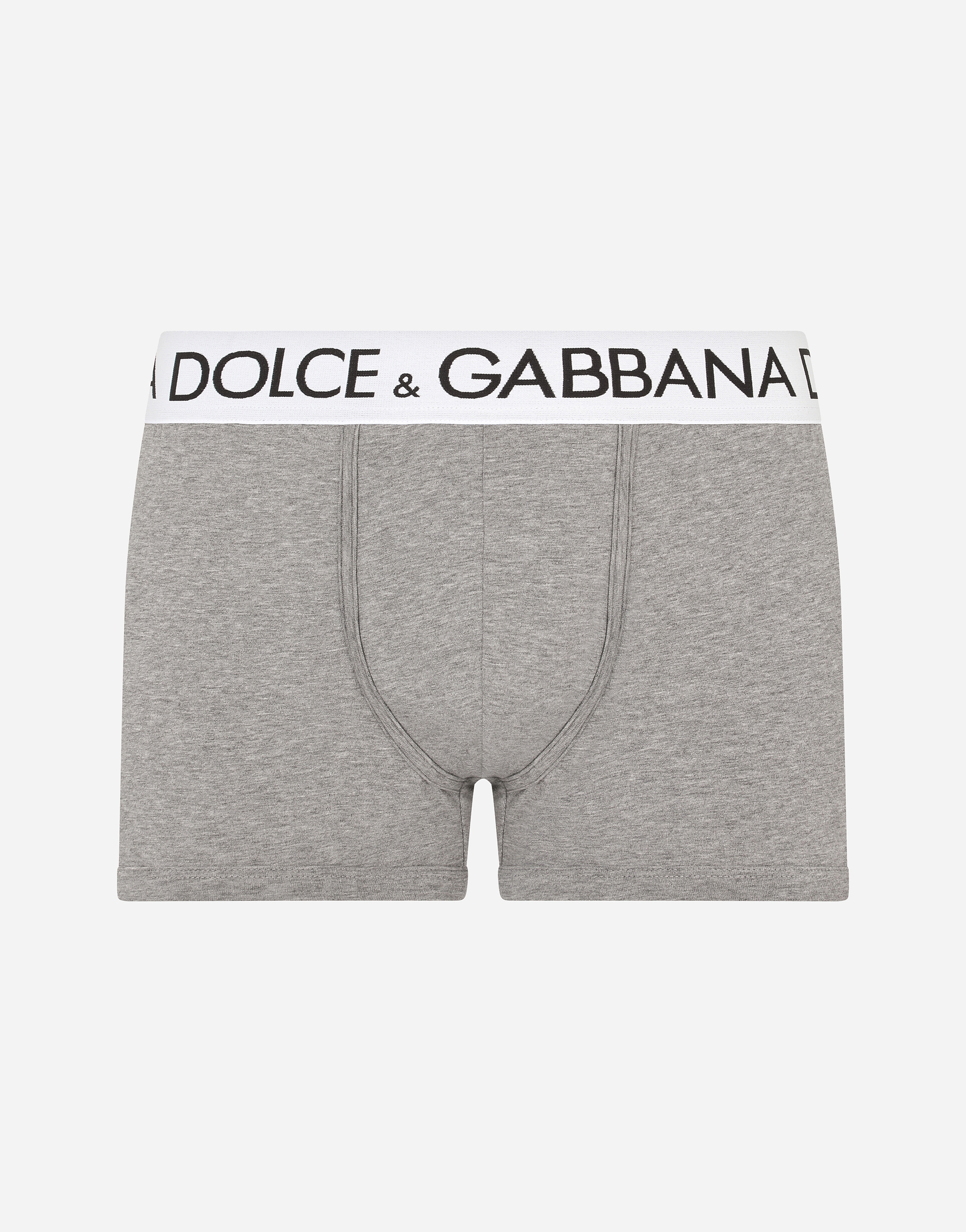 Dolce & Gabbana Two-way-stretch Cotton Jersey Regular-fit Boxers - Man Underwear And Loungewear Gray Cotton 5