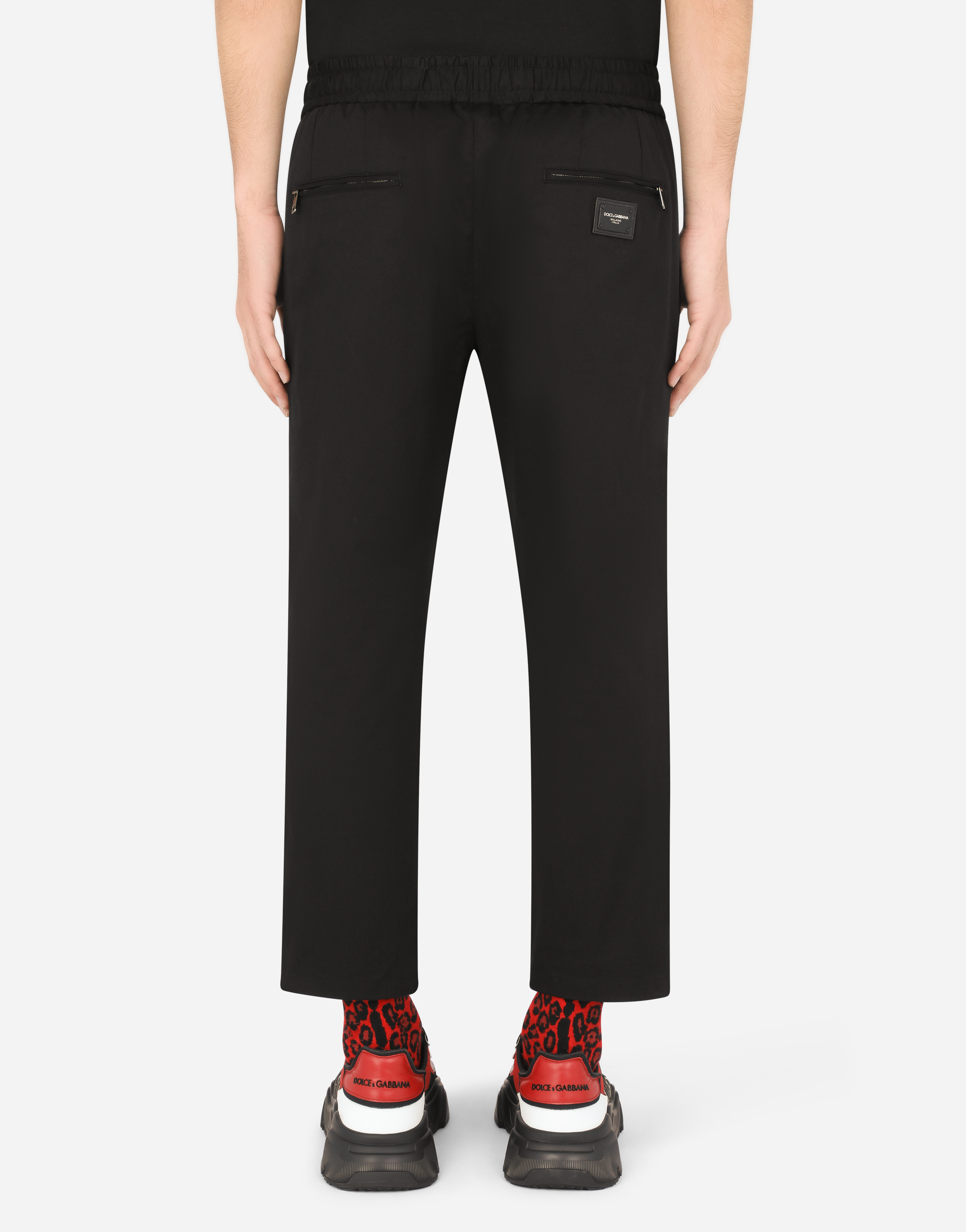 DOLCE & GABBANA STRETCH COTTON JOGGING PANTS WITH TAG