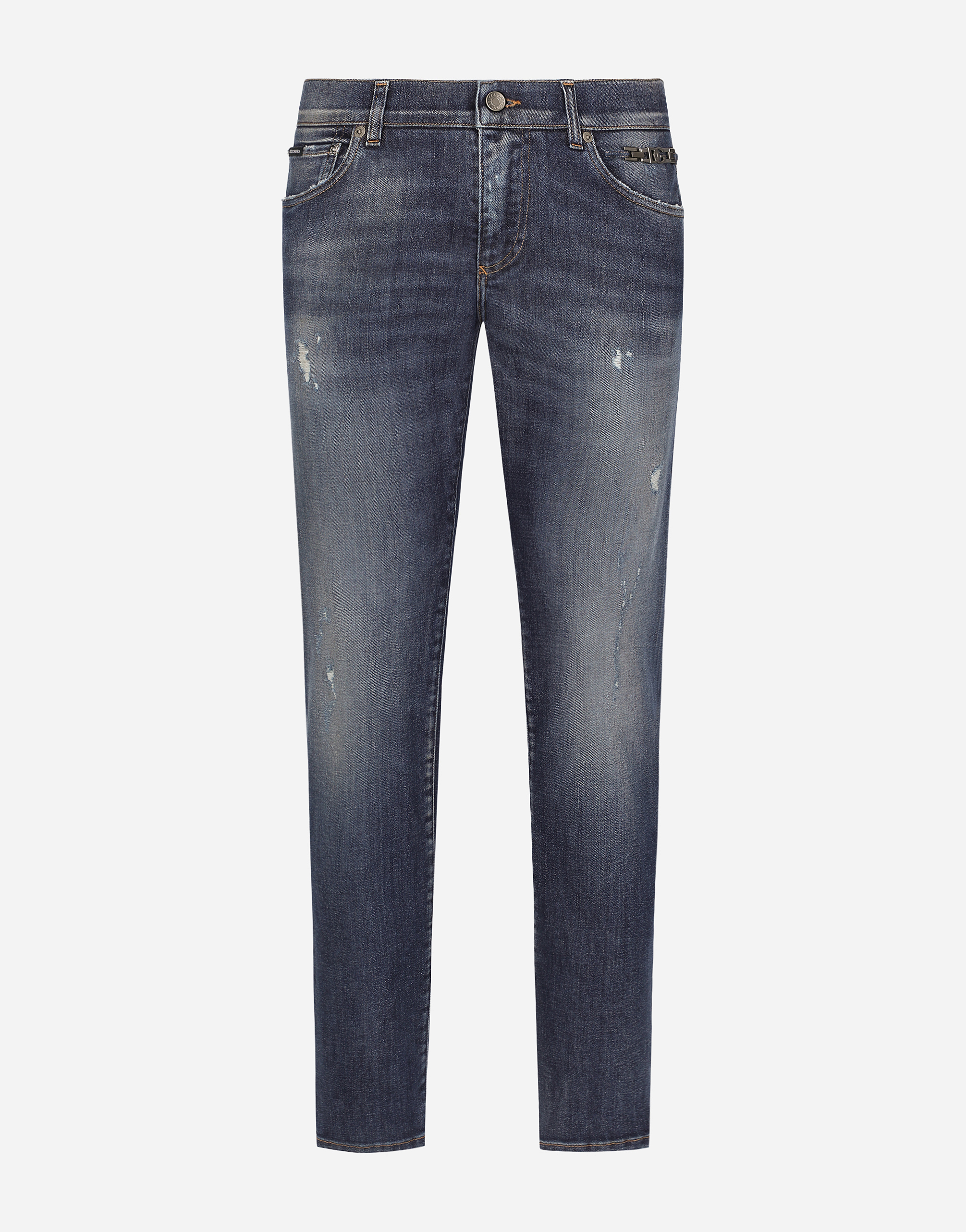 Dolce & Gabbana Distressed-effect Skinny Jeans In マルチカラー