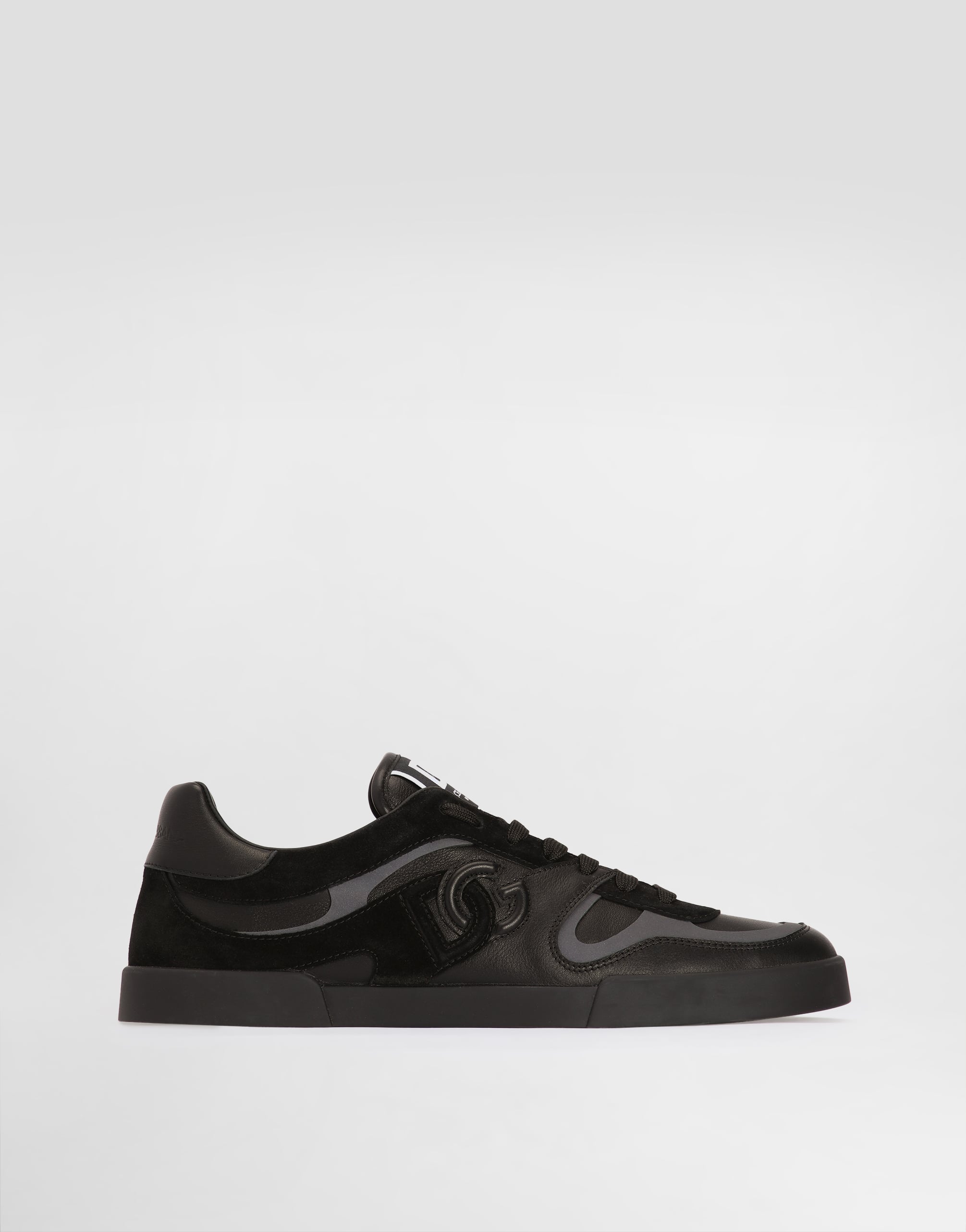 Portofino calfskin sneakers in Black for Men | Dolce&Gabbana® US