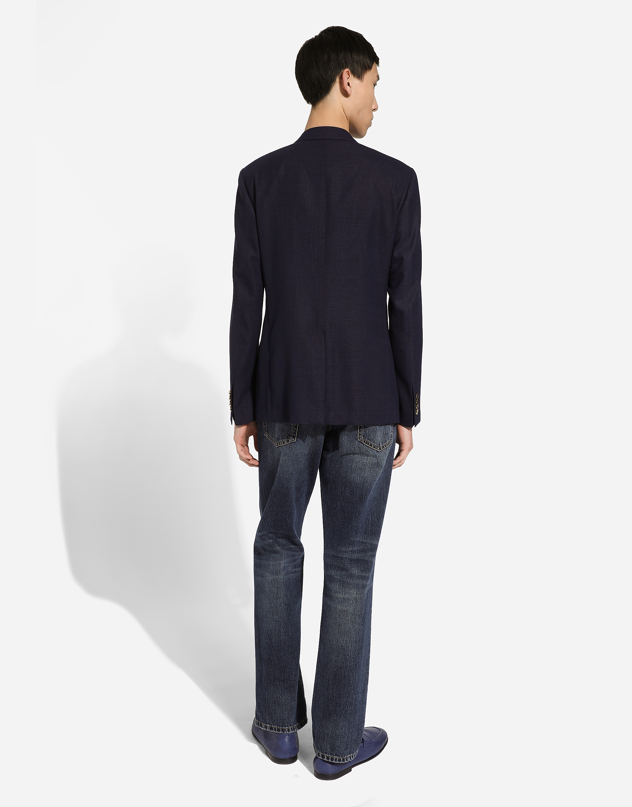  Dolce & Gabbana Double-breasted Virgin Wool Taormina-fit Jacket - Hombre Trajes Y Americanas Azul 48 