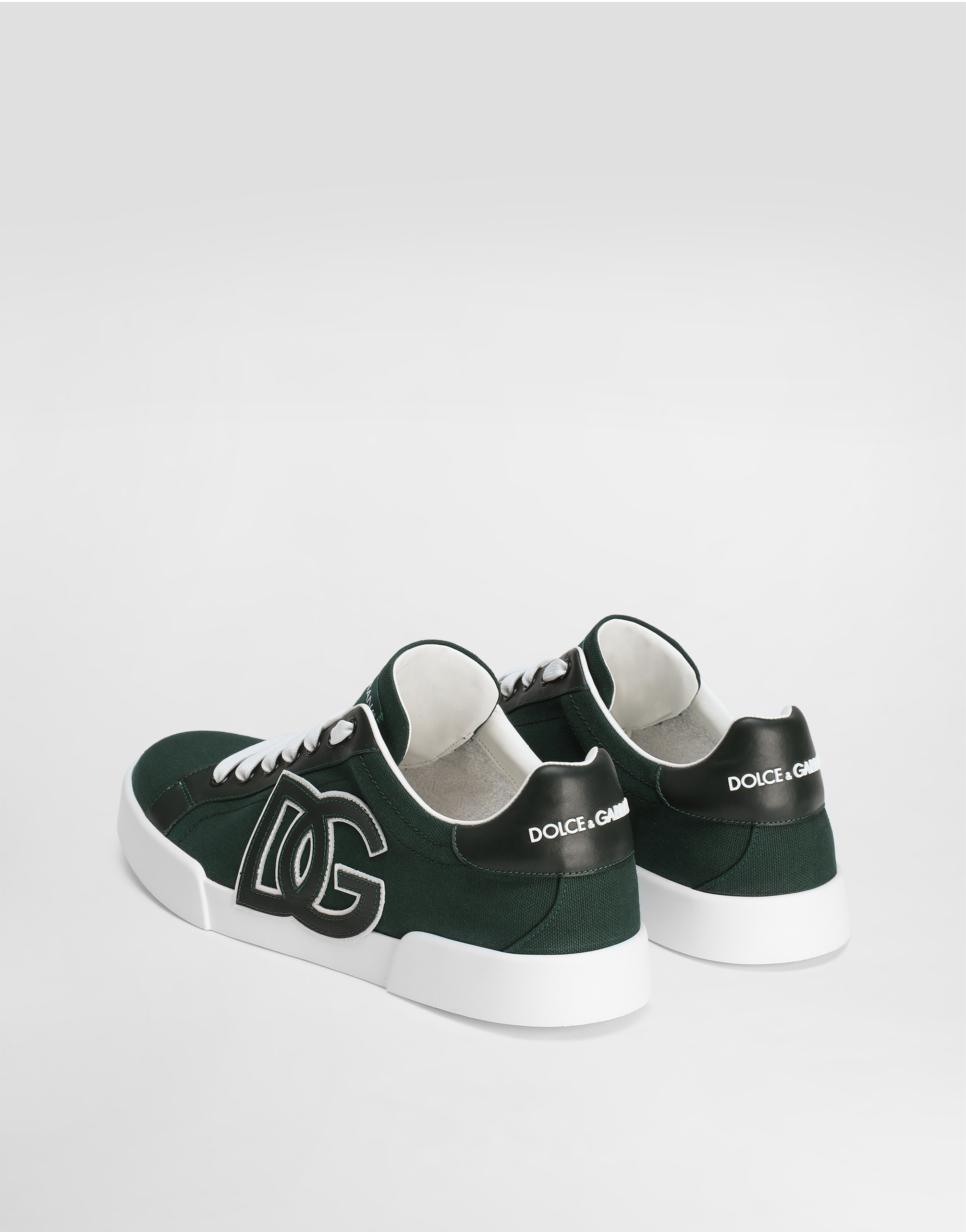  Dolce & Gabbana Portofino Light Strobel Sneakers In Canvas And Calfskin - Homme Sneakers Multicolor 42.5 